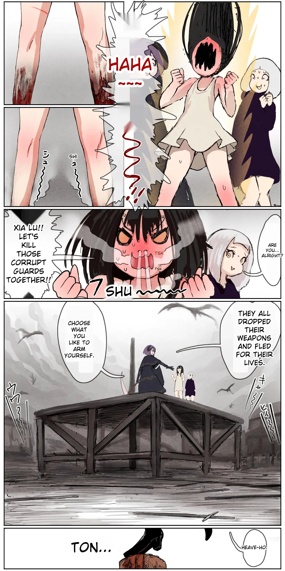 Haiboku Kenshi ~ The story of a woman who was defeated by a samurai Kenshi page 156 original parody - mosaic censorship rough translation hentai manga - read online free