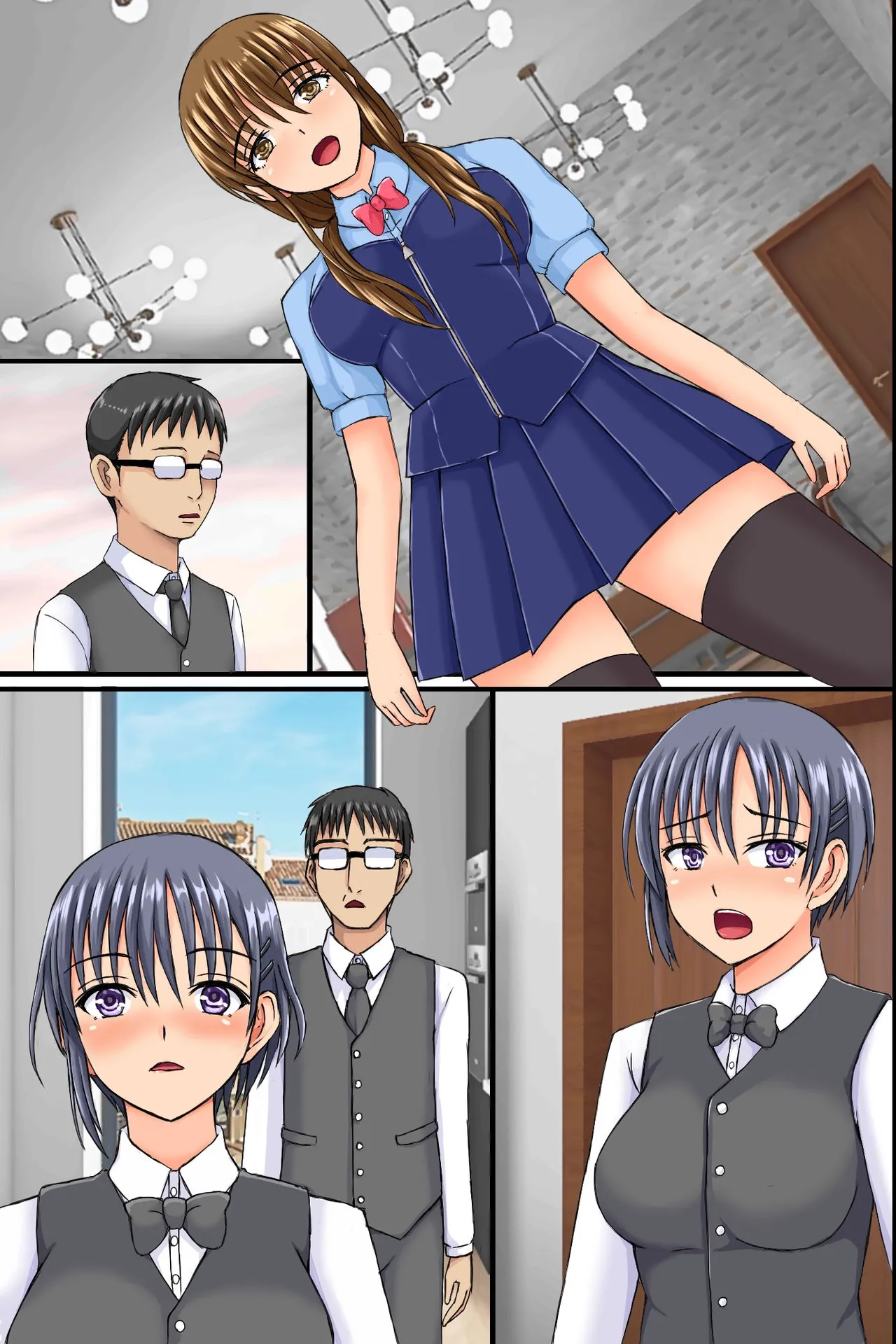 Shokuba ni Kyonyuu Tsuma-tachi ni Anji o Kakete Mitara Akkenaku Zenin Chinochishimashita. Ayatsuri Souchi de Okkanai Shokuba no Hitozuma Joushi mo Bitch na Nikuana ni Shichaou! page 57 - full color group hentai manga - read online free