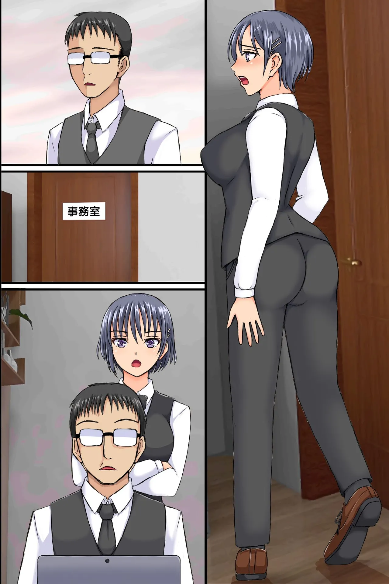 Shokuba ni Kyonyuu Tsuma-tachi ni Anji o Kakete Mitara Akkenaku Zenin Chinochishimashita. Ayatsuri Souchi de Okkanai Shokuba no Hitozuma Joushi mo Bitch na Nikuana ni Shichaou! page 58 original parody - full color group hentai manga - read online free