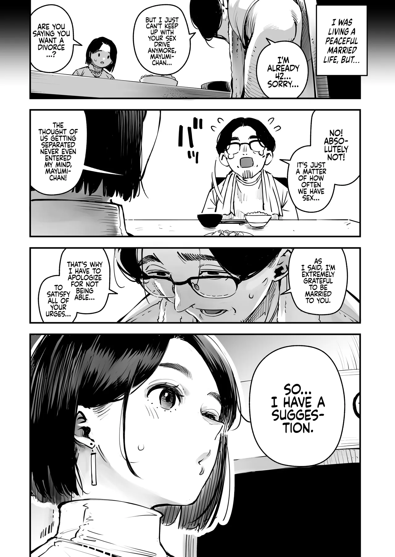 [Osaru no Noumiso (Rocket Monkey)] Uwaki Kounin Mayumi-san Seiyoku, Tsuyosugiru Kara Hoka no Otoko to Sex Shite!! | Your Sex Drive is just too much, so have Sex with other men! Mayumi-san gets Permission to Cheat! [English] [Coffedrug] page 13 original parody - sole female beauty mark hentai manga - read online free
