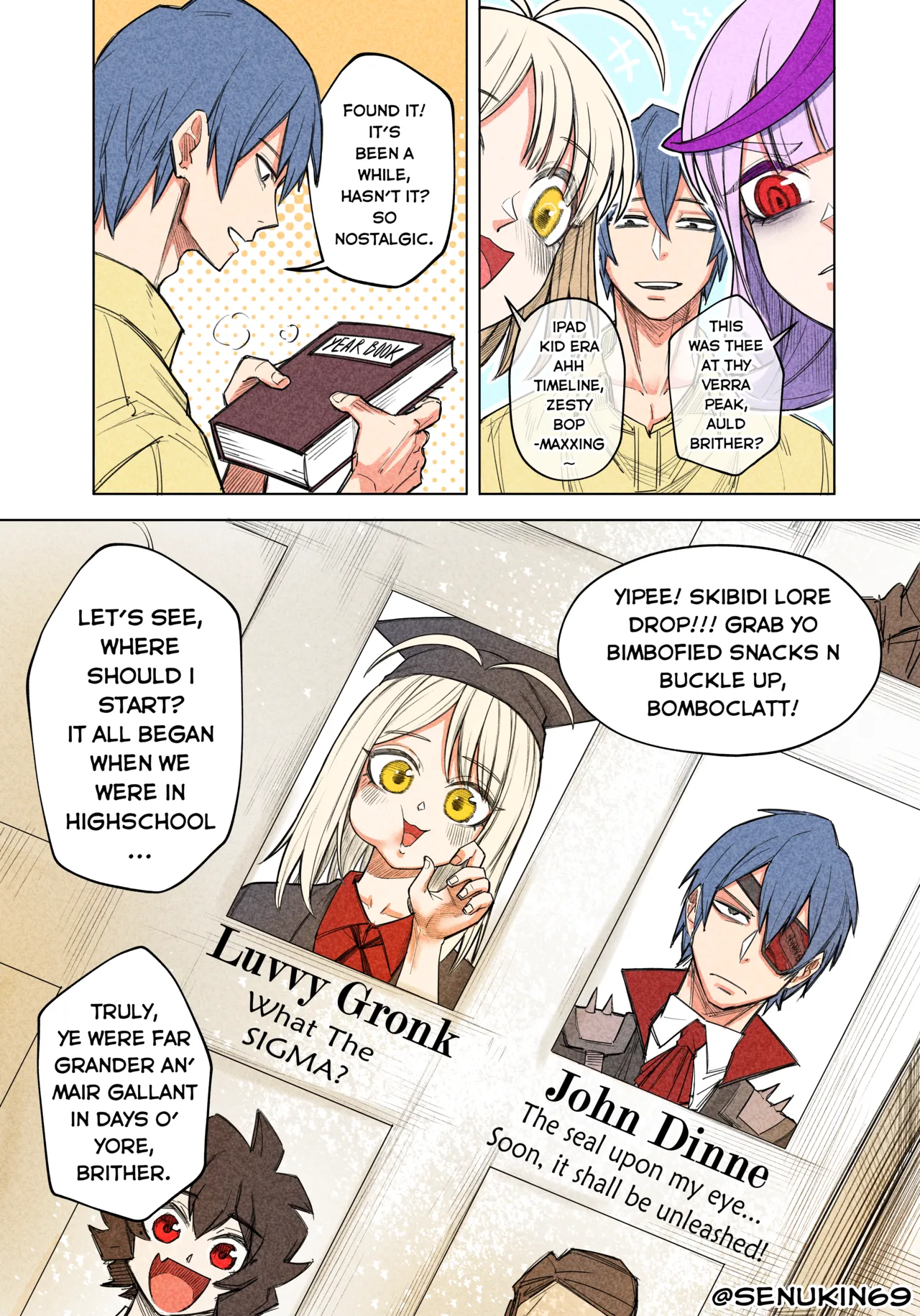 Brainrot Girlfriend page 59 original parody - big breasts hotpants hentai manga - read online free