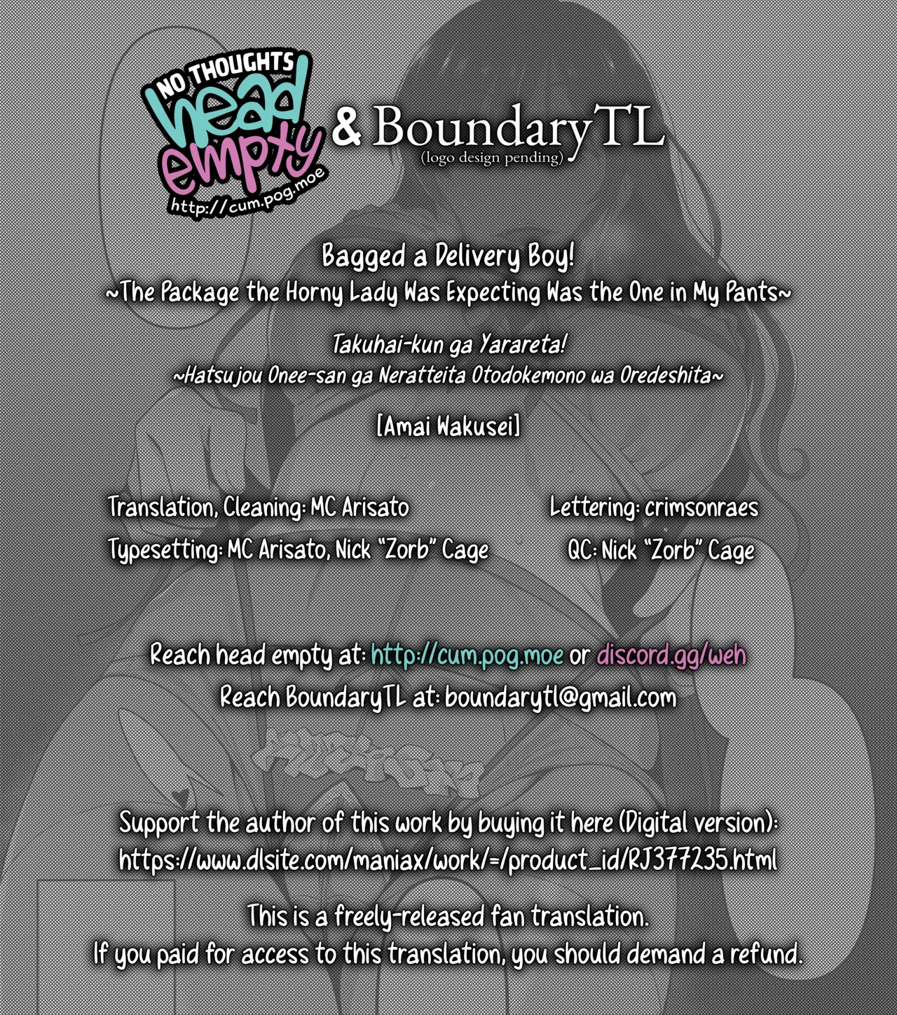 [Amai Wakusei] Takuhai-kun ga Yarareta! ~Hatsujou Onee-san ga Neratteita Otodokemono wa Oredeshita~ | Bagged a Delivery Boy! ~The Package the Horny Lady Was Expecting Was the One in My Pants~ [English] [head empty + BoundaryTL] page 28 original parody - big breasts condom hentai manga - read online free