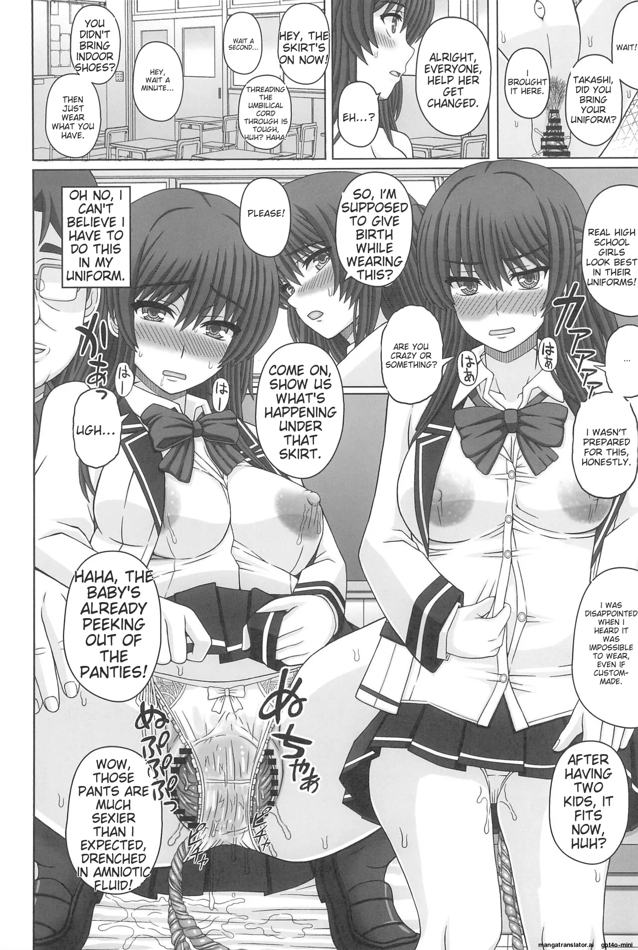Iinchou wa Class no Ninshin Pet 4 page 27 original parody - pregnant dark nipples hentai manga - read online free