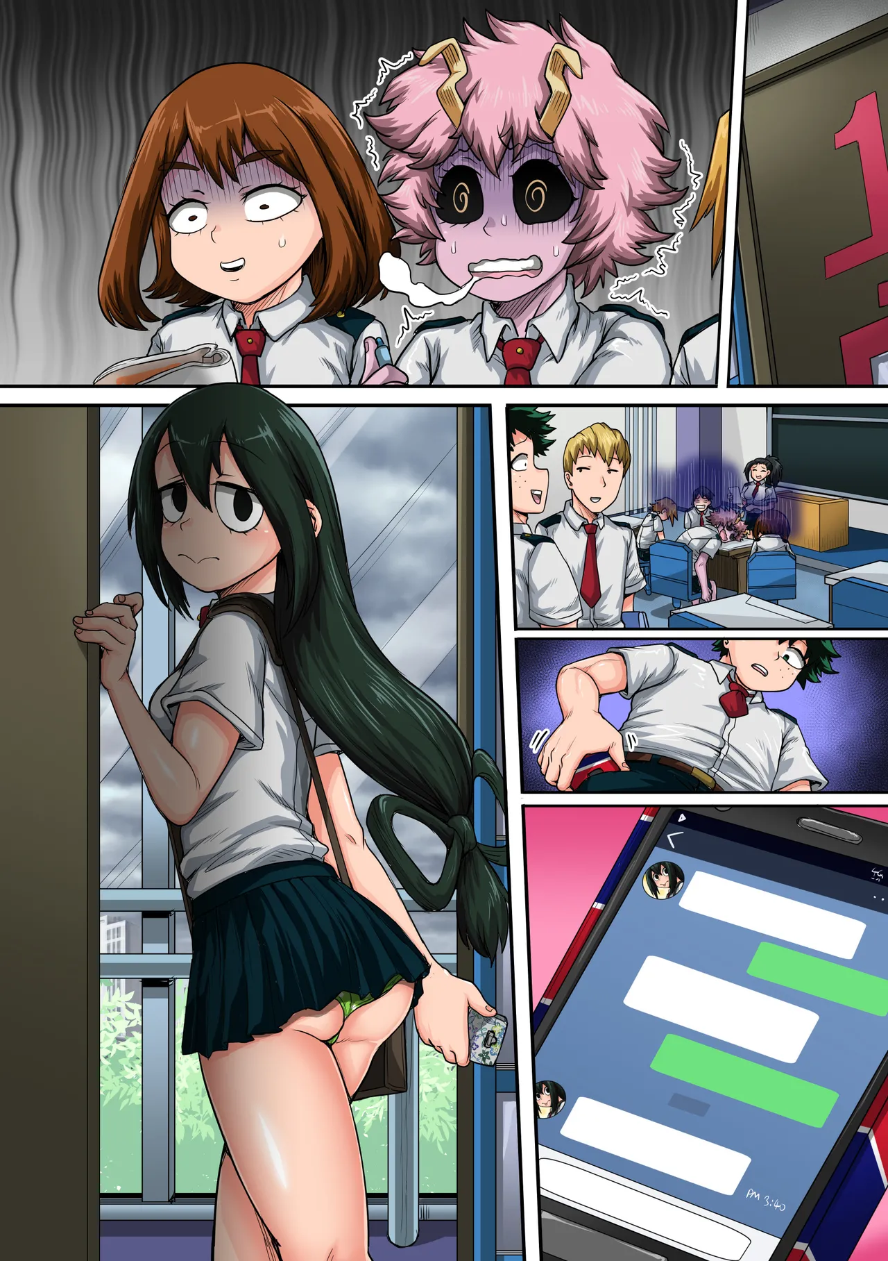 僕のハーレムアカデミア6話：梅雨編フルver. page 125 featuring tsuyu asui my hero academia parody - sole male full color hentai manga - read online free