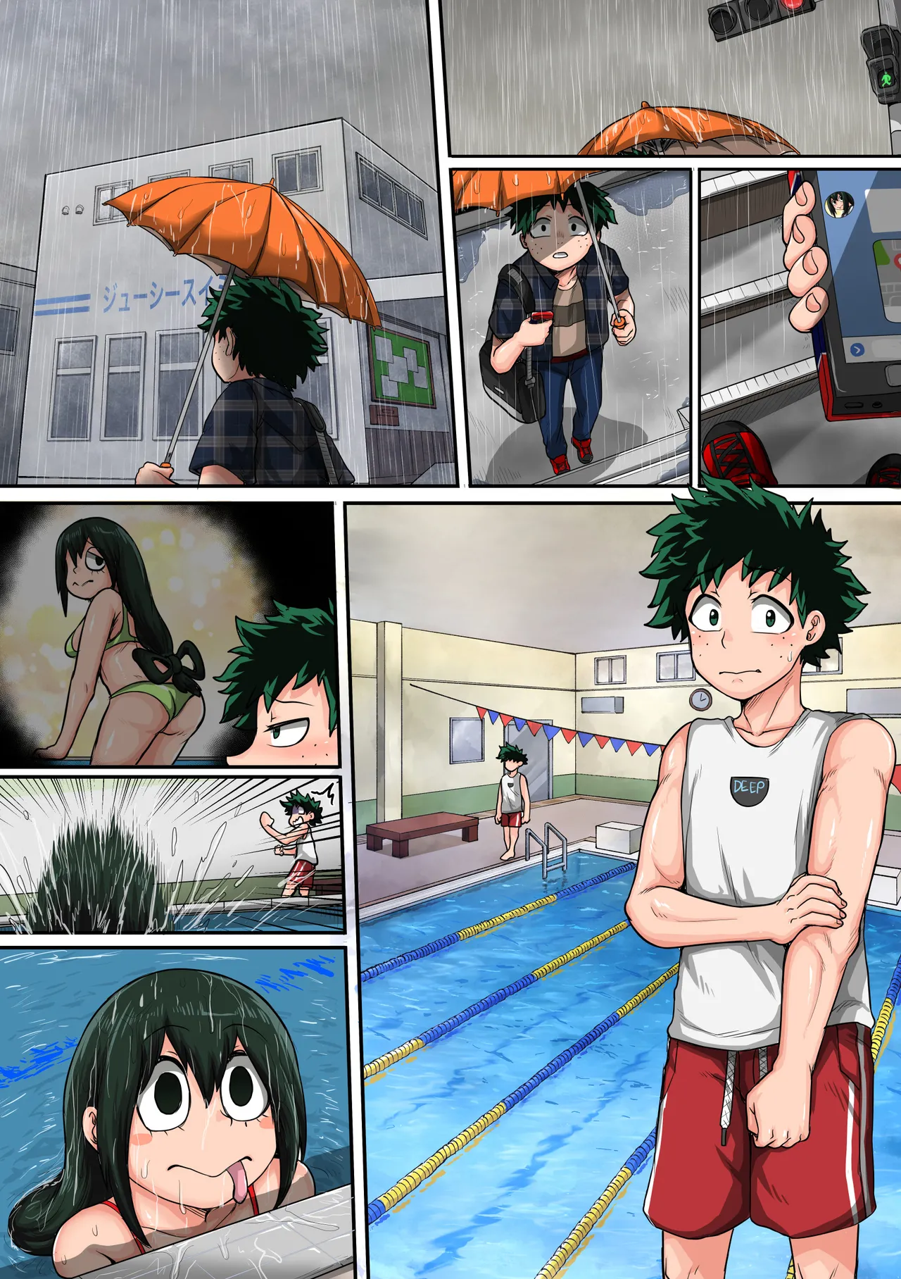 僕のハーレムアカデミア6話：梅雨編フルver. page 135 featuring tsuyu asui my hero academia parody - sole male full color hentai manga - read online free