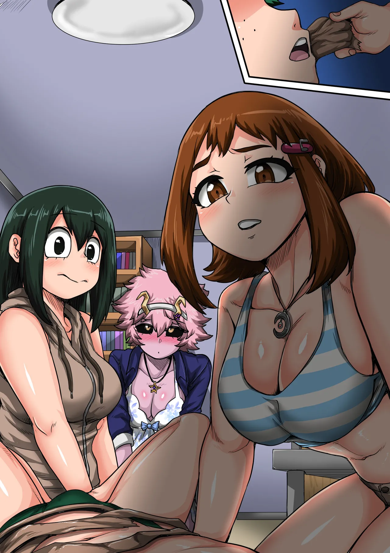 僕のハーレムアカデミア6話：梅雨編フルver. page 157 featuring tsuyu asui my hero academia parody - sole male full color hentai manga - read online free