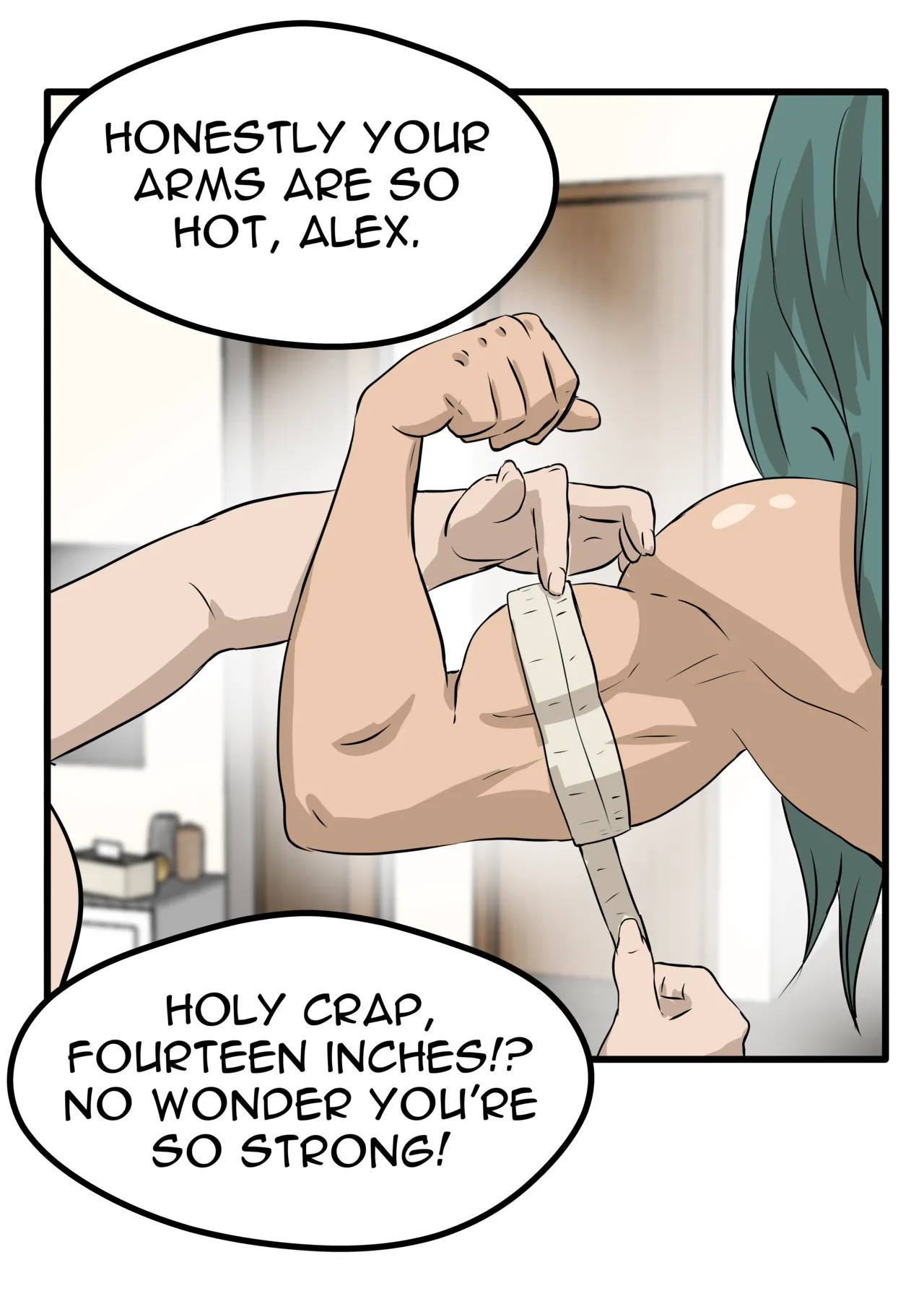 Alex and Danny's Weight Training Mishap! FINAL page 141 original parody - yuri kissing hentai manga - read online free