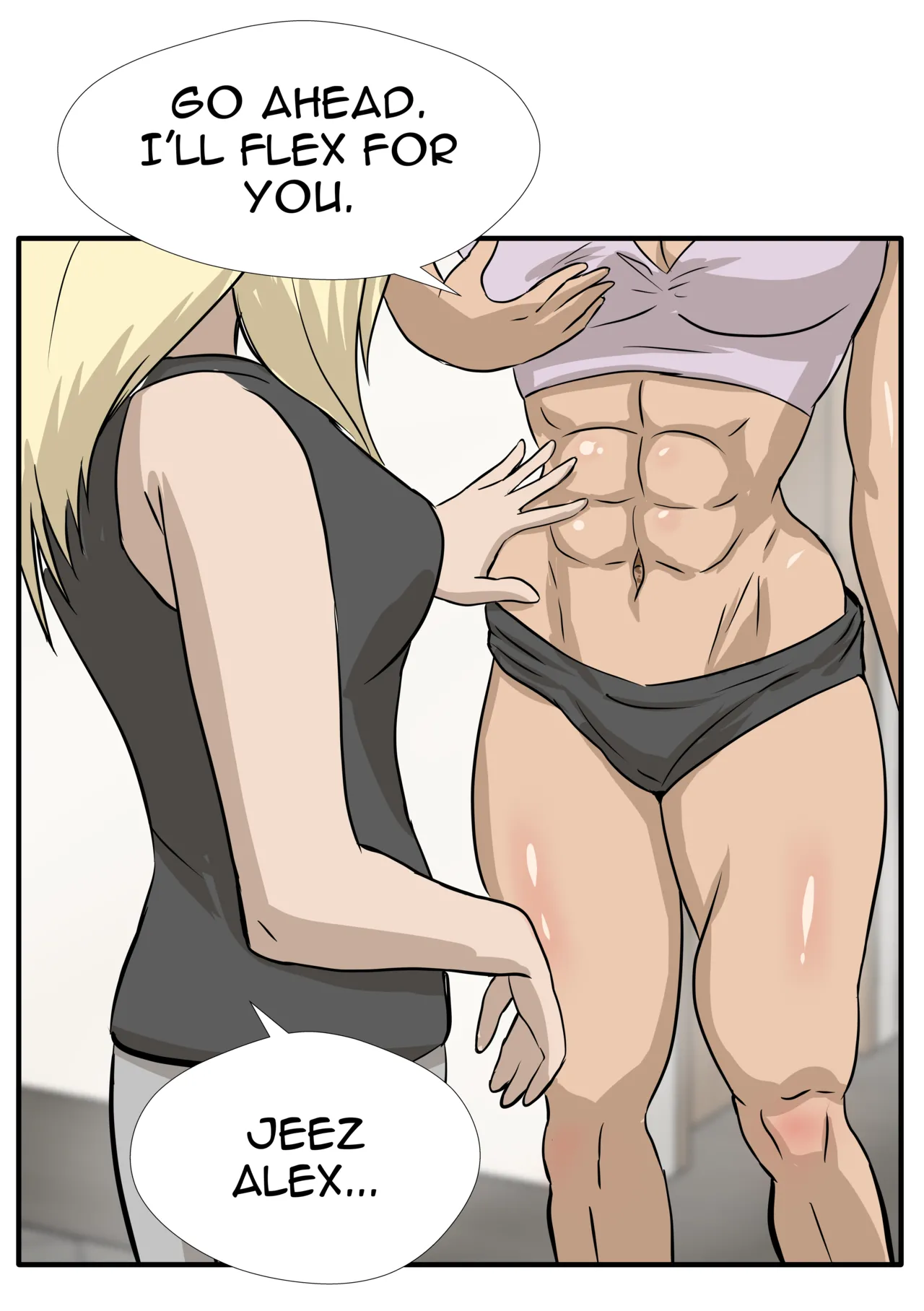 Alex and Danny's Weight Training Mishap! FINAL page 48 original parody - yuri kissing hentai manga - read online free