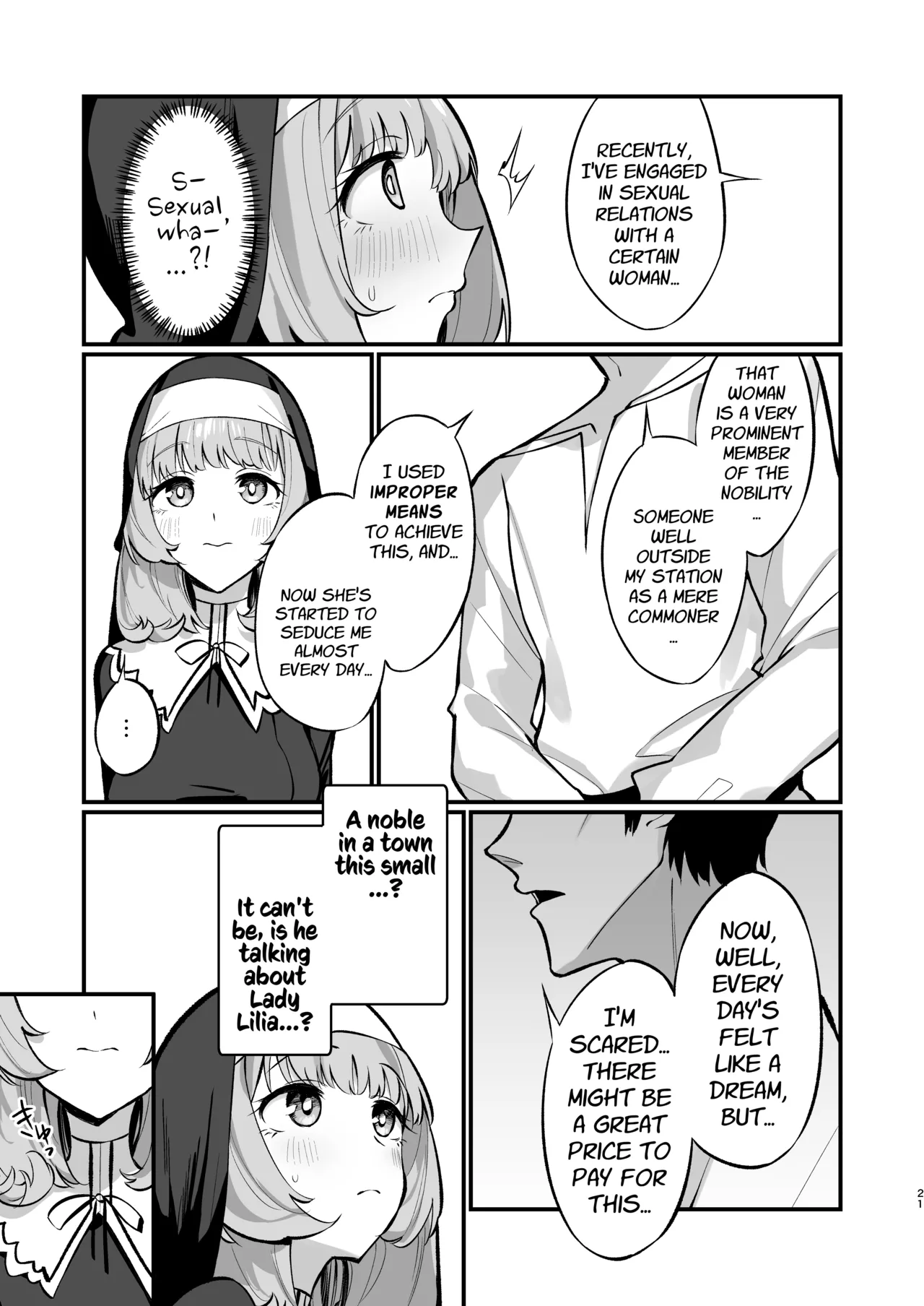 [Unahouse (Unacchi)] Sister Kanzen Haiboku. ~Muchi na Sister ga honnou de Hatsujo Koubi Surumade~｜A Sister's Absolute Defeat Until an Innocent Nun Enters Heat and Indulges in Passionate Mating Sex [English] [Kusanuu] [Decensored] [Digital] page 21 original parody - nun corruption hentai manga - read online free