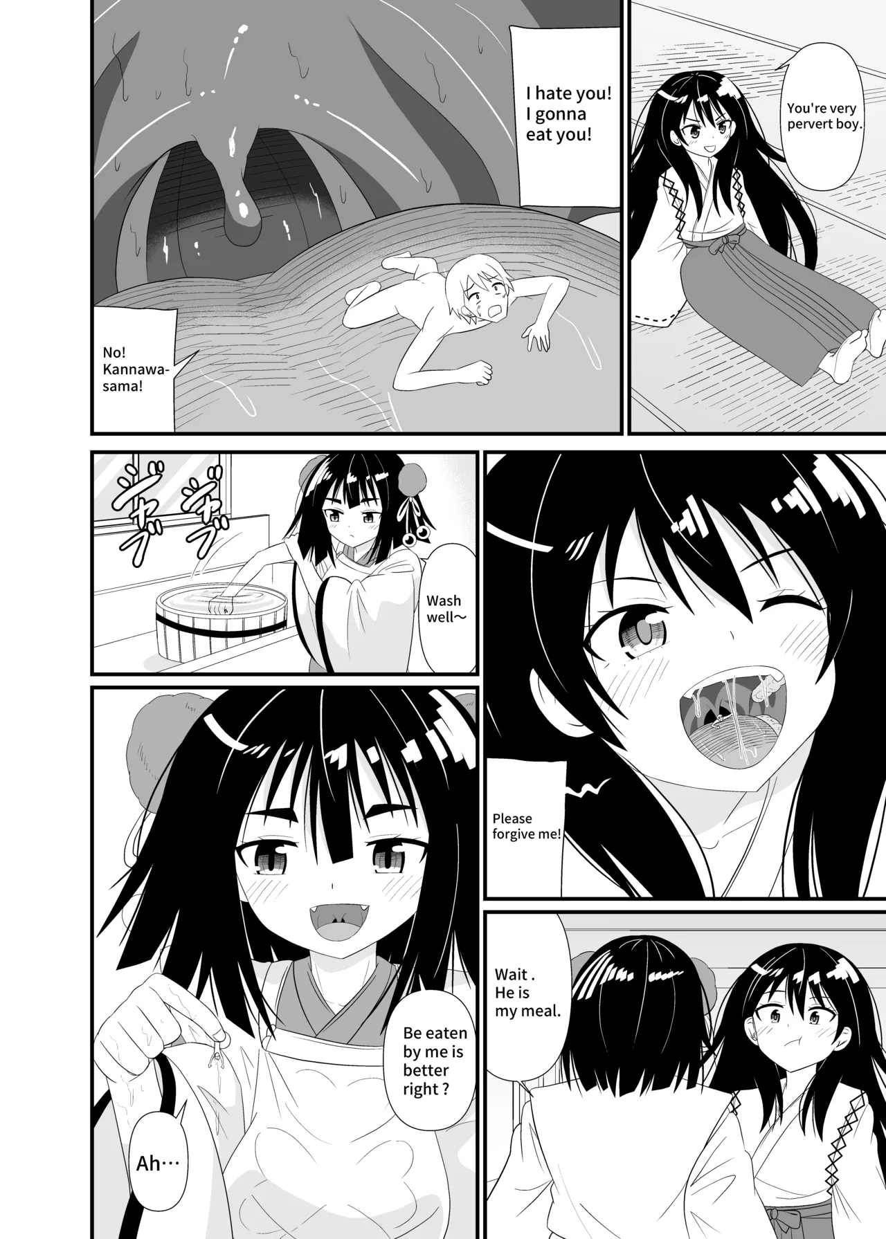 Megami-sama no Kounai Play | Oralvored by goddess. page 11 original parody - shrinking group hentai manga - read online free