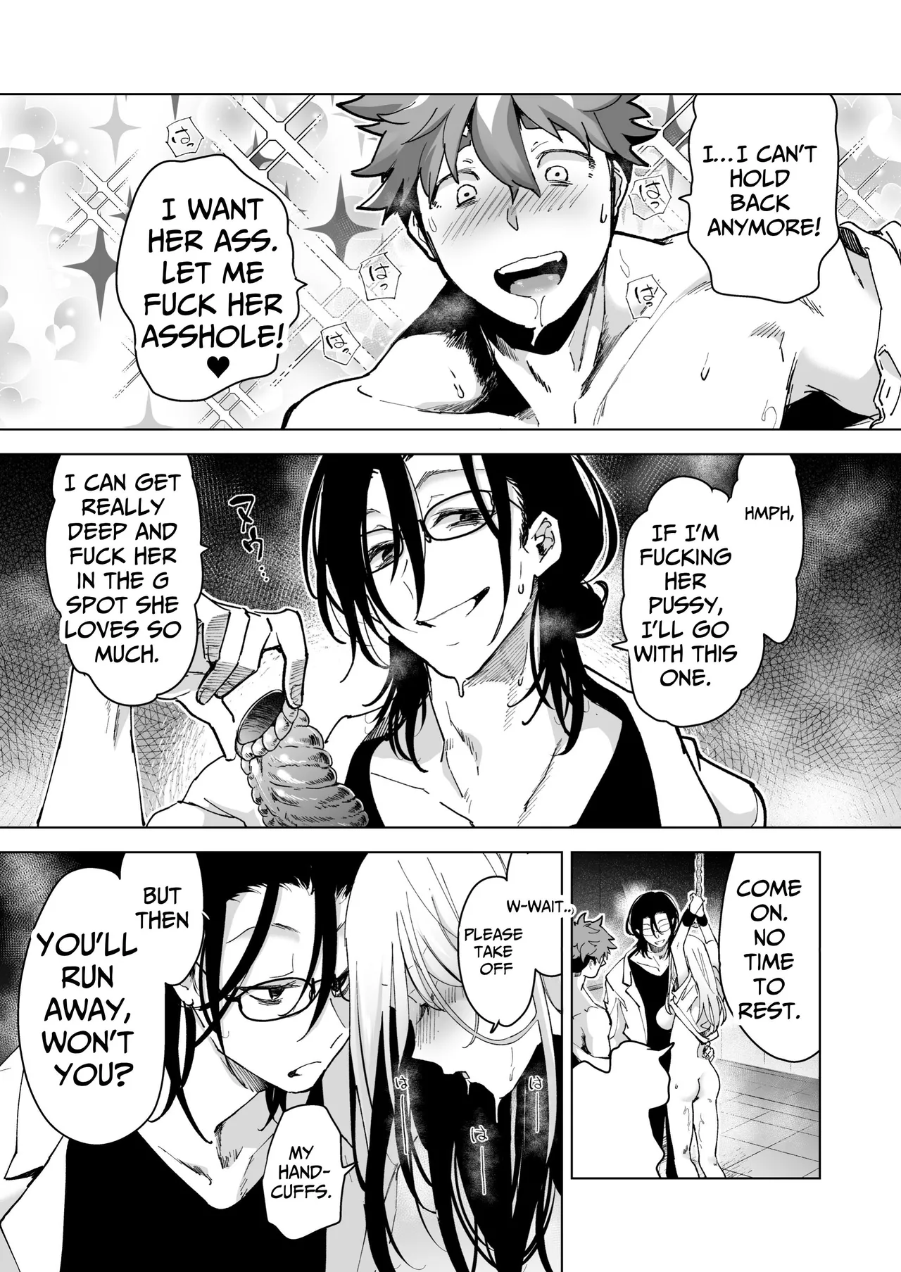 [Face Look Ponpon (Mogiri Ochigi)] Ai Gangu no Onna ~Tokumei Kaihatsu-bu no Otoko Futari ni Gangu ni Sarete Rinri ga Houkai~ | Turned into a Sex Toy?! Goodbye Morals!! Product Testing for the Secret R&D Department [English] [Kabedon] page 124 original parody - sole female rough translation hentai manga - read online free
