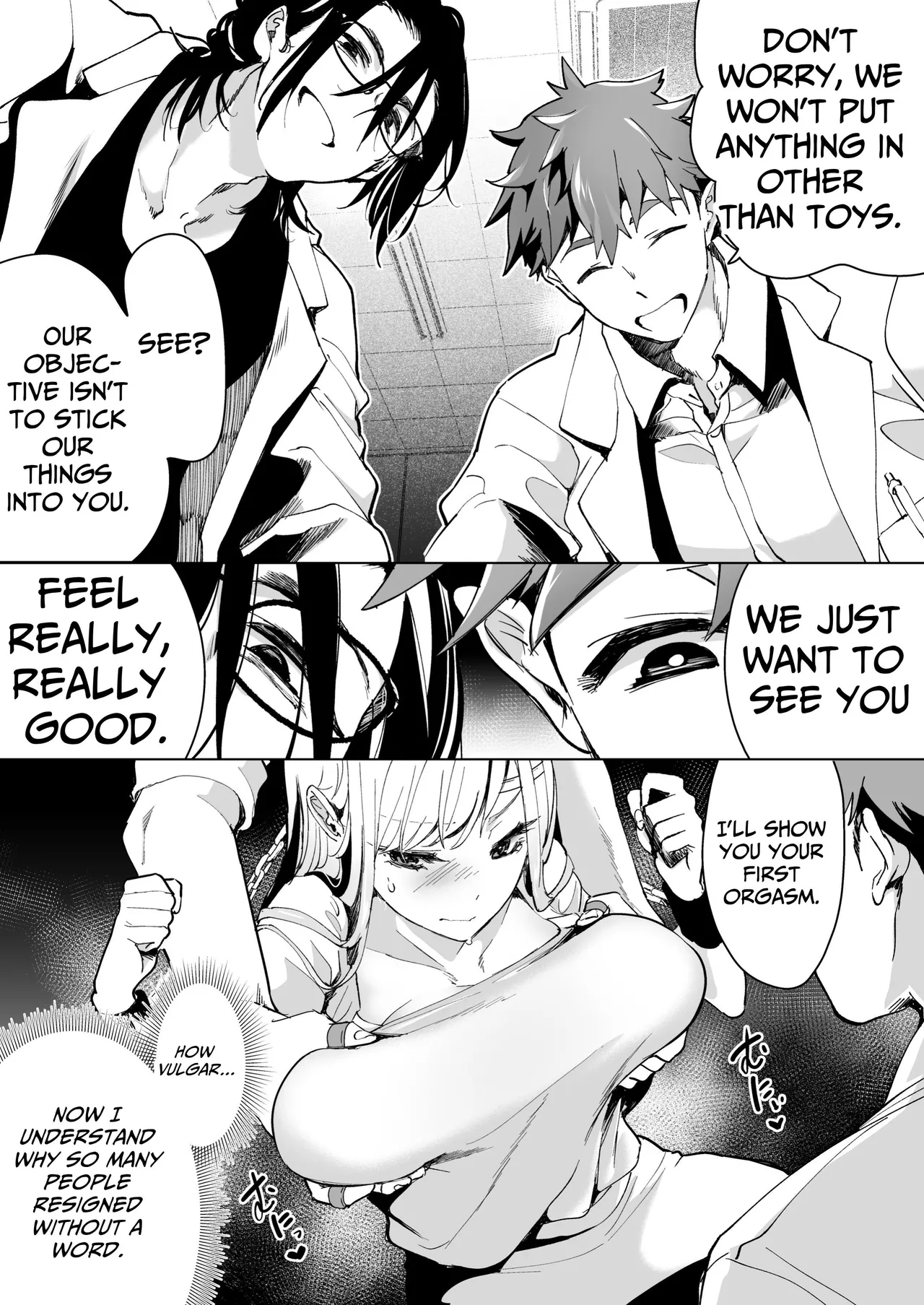 [Face Look Ponpon (Mogiri Ochigi)] Ai Gangu no Onna ~Tokumei Kaihatsu-bu no Otoko Futari ni Gangu ni Sarete Rinri ga Houkai~ | Turned into a Sex Toy?! Goodbye Morals!! Product Testing for the Secret R&D Department [English] [Kabedon] page 29 original parody - sole female rough translation hentai manga - read online free