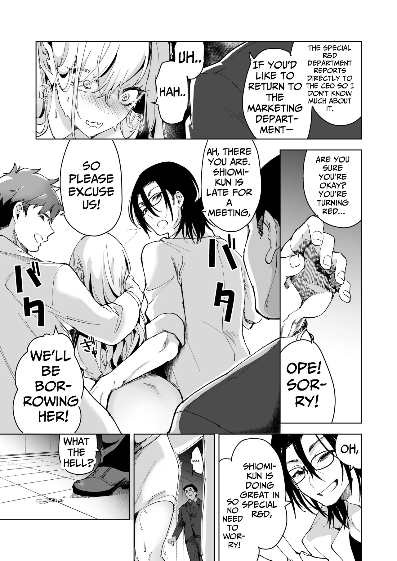 [Face Look Ponpon (Mogiri Ochigi)] Ai Gangu no Onna ~Tokumei Kaihatsu-bu no Otoko Futari ni Gangu ni Sarete Rinri ga Houkai~ | Turned into a Sex Toy?! Goodbye Morals!! Product Testing for the Secret R&D Department [English] [Kabedon] page 94 original parody - big breasts mmf threesome hentai manga - read online free