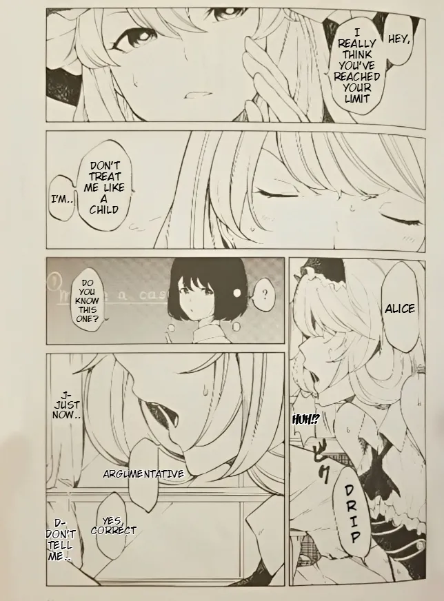(Reitaisai 15) [Tukimi Atelier (KURUTSUKI)] Toilet ni Ikitai! Alice desu ga | I want to go to the bathroom! Alice version (Touhou Project) [English] Re-edited page 10 featuring alice margatroid touhou project parody - females only no penetration hentai manga - read online free