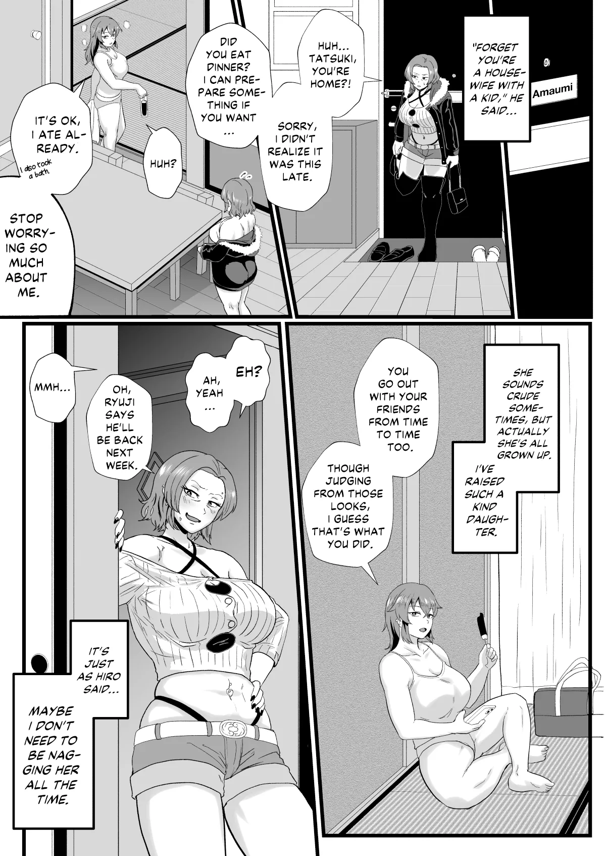Page 20 of [Hotel Shikinseki (Protohotel)] "Konnan Uwaki ni Naru Wake Naishi" Yanmama Amami Himeko wa Saiminchuu! | “Of course this doesn’t bother me” Delinquent Mom Himeko Amaumi Is Being Hypnotized! [English] [Kinsei Translations] [Digital]