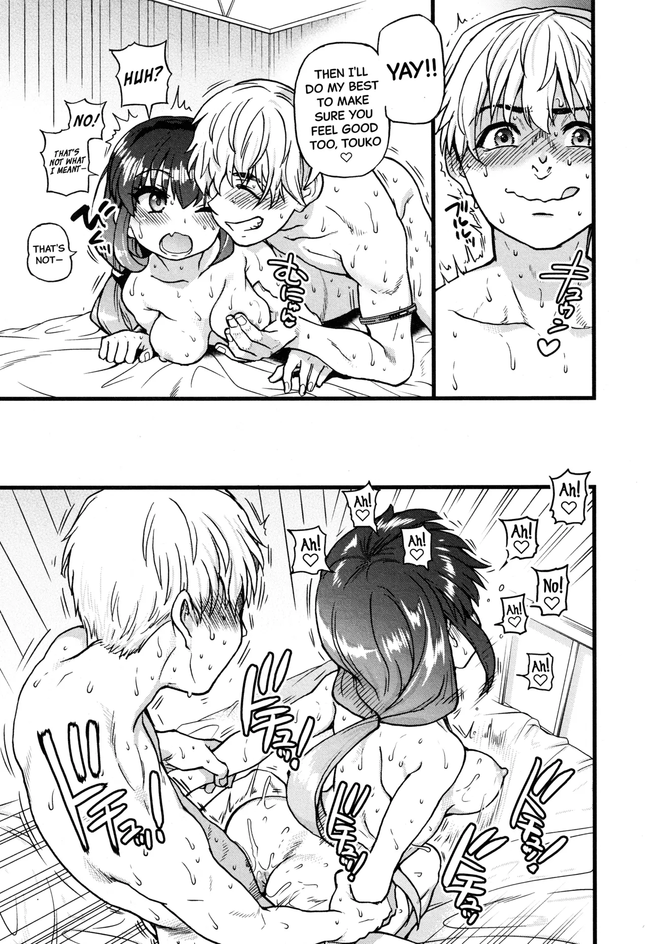 [Shiwasu no Okina] Koko Kara Saki wa Sex Desu!! (Boku no Seieki de Honpuku Kaiyu!!) Ch. 1-10 [English] page 44 - milf kissing hentai manga - read online free