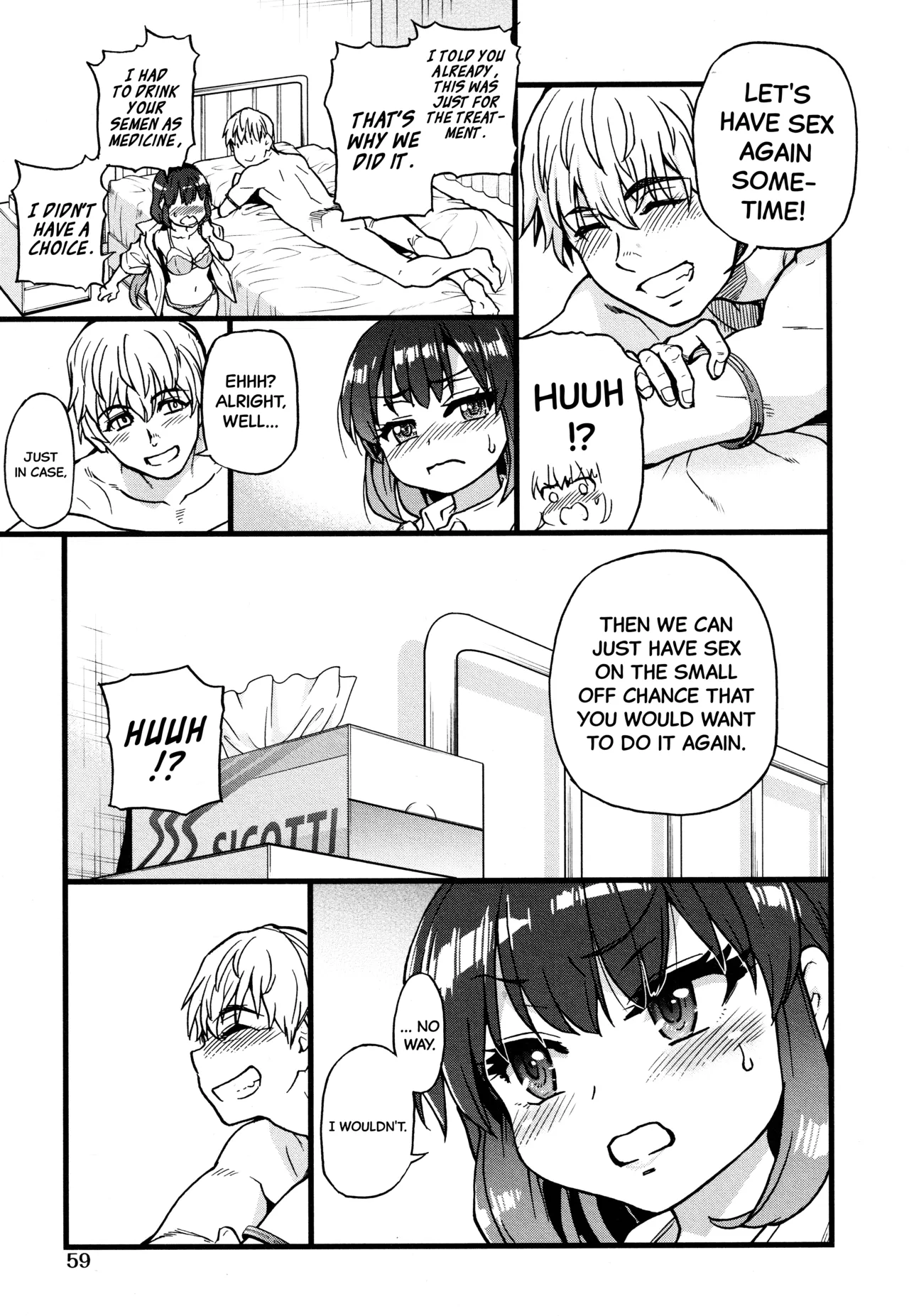 [Shiwasu no Okina] Koko Kara Saki wa Sex Desu!! (Boku no Seieki de Honpuku Kaiyu!!) Ch. 1-10 [English] page 52 - full censorship big penis hentai manga - read online free