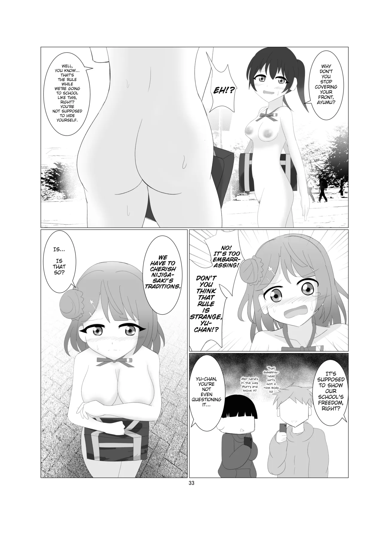 Nijigasaki Gakuen Zenra Toukoubi | Nijigasaki High Naked School Day page 30 featuring shizuku osaka love live nijigasaki high school idol club parody - big breasts females only hentai manga - read online free