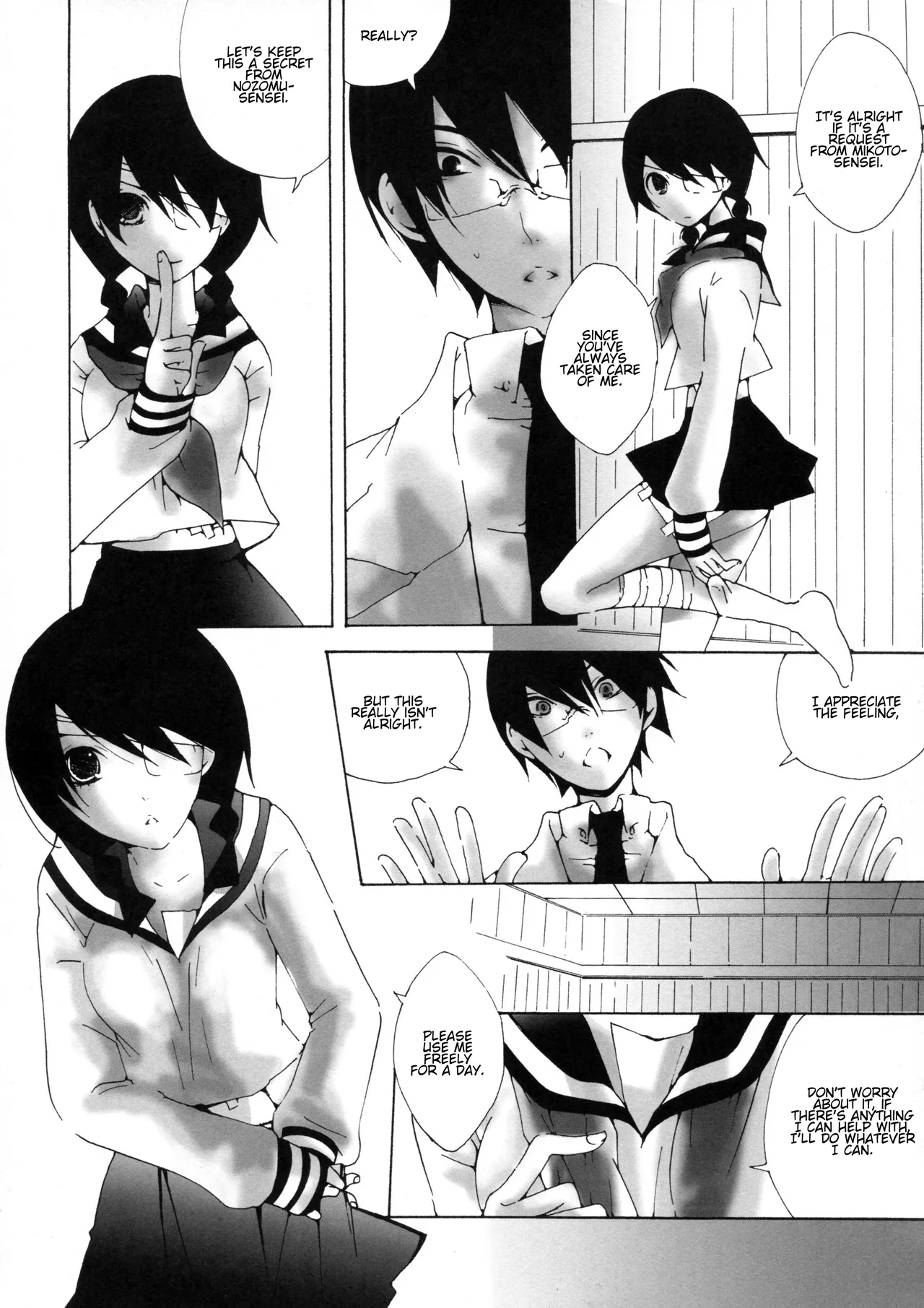Shoujo Wa Shuiro No Yume O Miru | The Girl's Vermilion Dream page 16 featuring abiru kobushi sayonara zetsubou sensei parody - glasses blowjob hentai manga - read online free