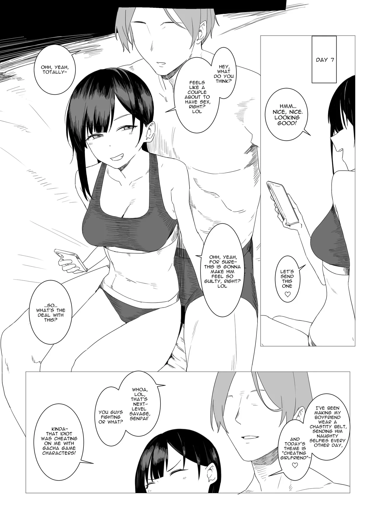 Intending to Control His Ejaculation with a Chastity Belt and Fake an NTR Prank on April Fool’s, the Mischievous Girlfriend Gets Overwhelmed by Her Partner’s Skills, Turning the Lie into Reality - Page 9