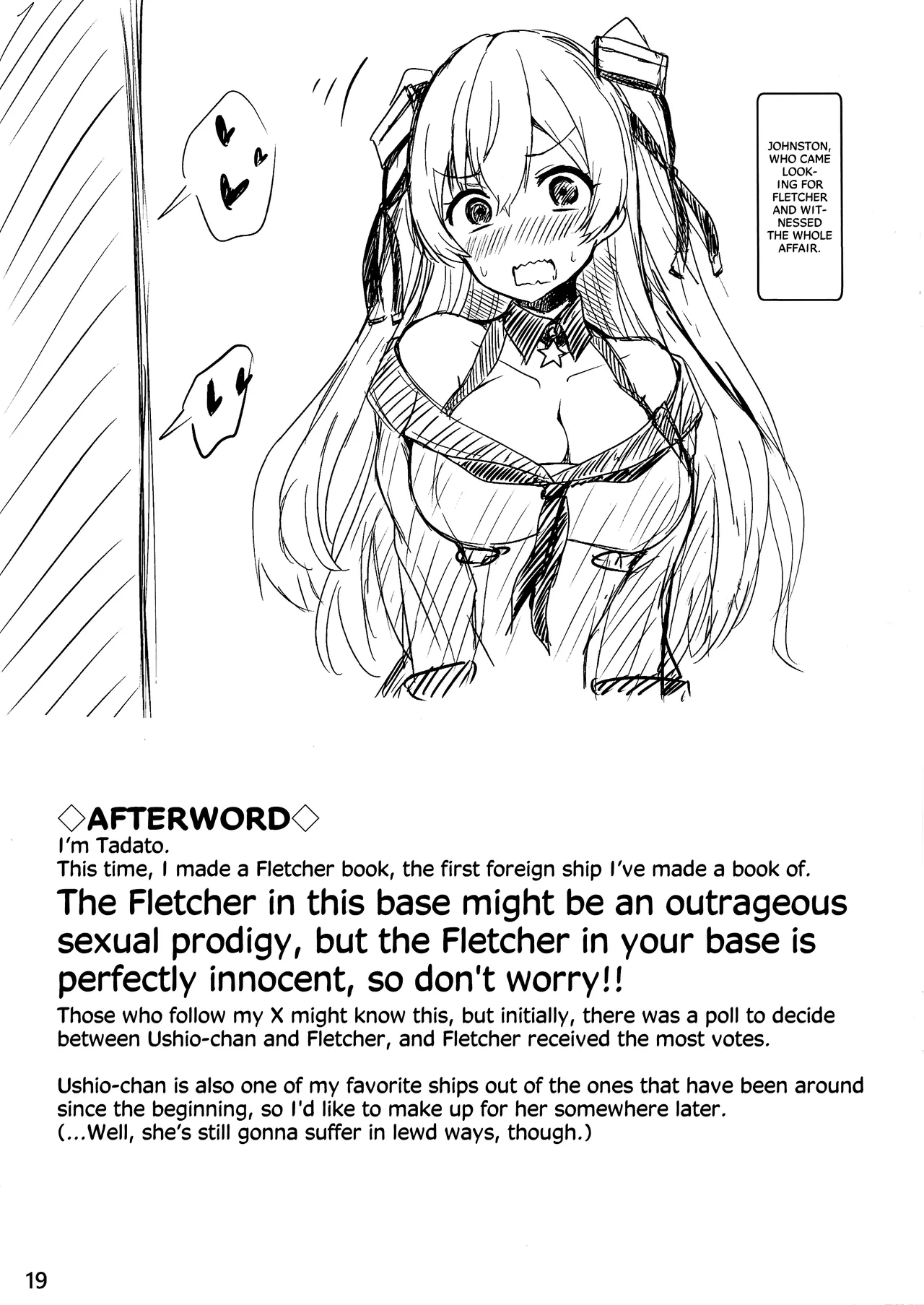 Fletcher is in heat❤︎ page 19 featuring teitoku kantai collection parody - sole female sole male hentai manga - read online free