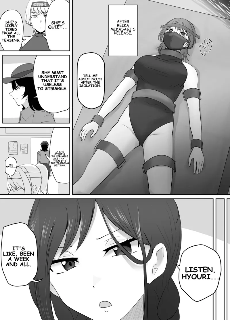 A young lady being arrested. Chapter 1-8 page 100 original parody - mouth mask bondage hentai manga - read online free