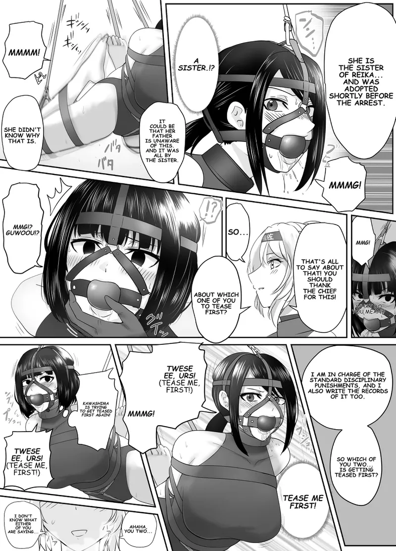 A young lady being arrested. Chapter 1-8 page 106 original parody - mouth mask bondage hentai manga - read online free