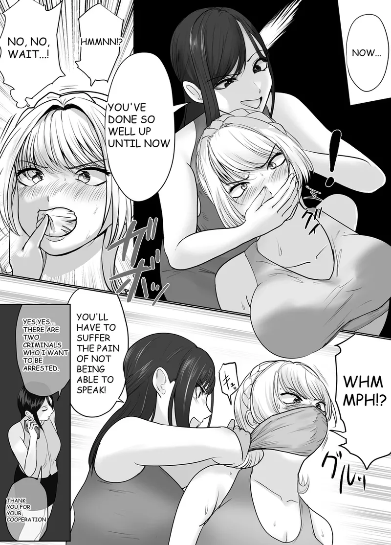 A young lady being arrested. Chapter 1-8 page 148 original parody - mouth mask bondage hentai manga - read online free