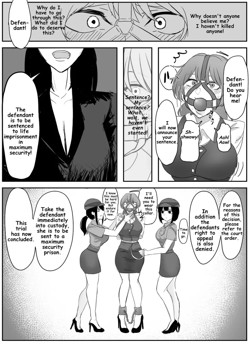 A young lady being arrested. Chapter 1-8 page 15 original parody - gag bondage hentai manga - read online free