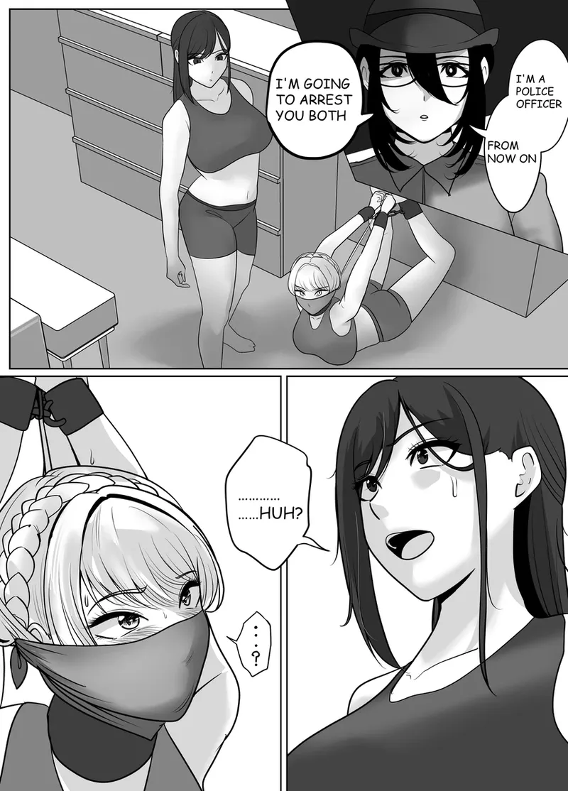 A young lady being arrested. Chapter 1-8 page 151 original parody - mouth mask bondage hentai manga - read online free