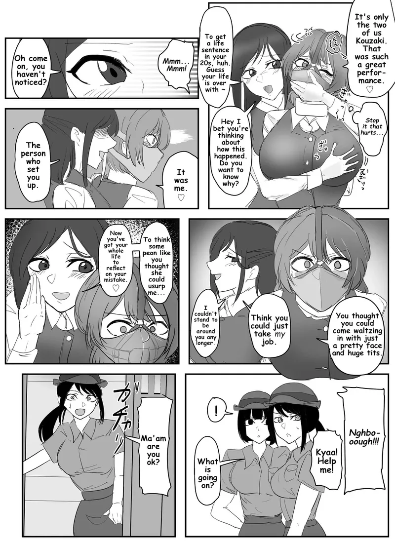 A young lady being arrested. Chapter 1-8 page 17 original parody - mouth mask bondage hentai manga - read online free