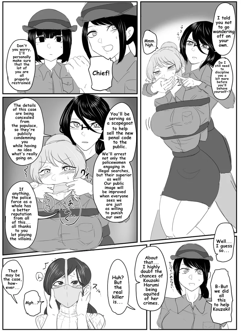 A young lady being arrested. Chapter 1-8 page 29 original parody - mouth mask bondage hentai manga - read online free