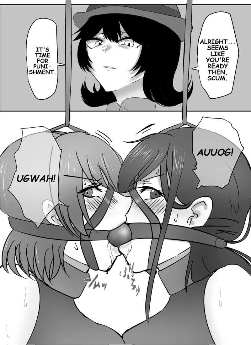 A young lady being arrested. Chapter 1-8 page 55 original parody - mouth mask bondage hentai manga - read online free
