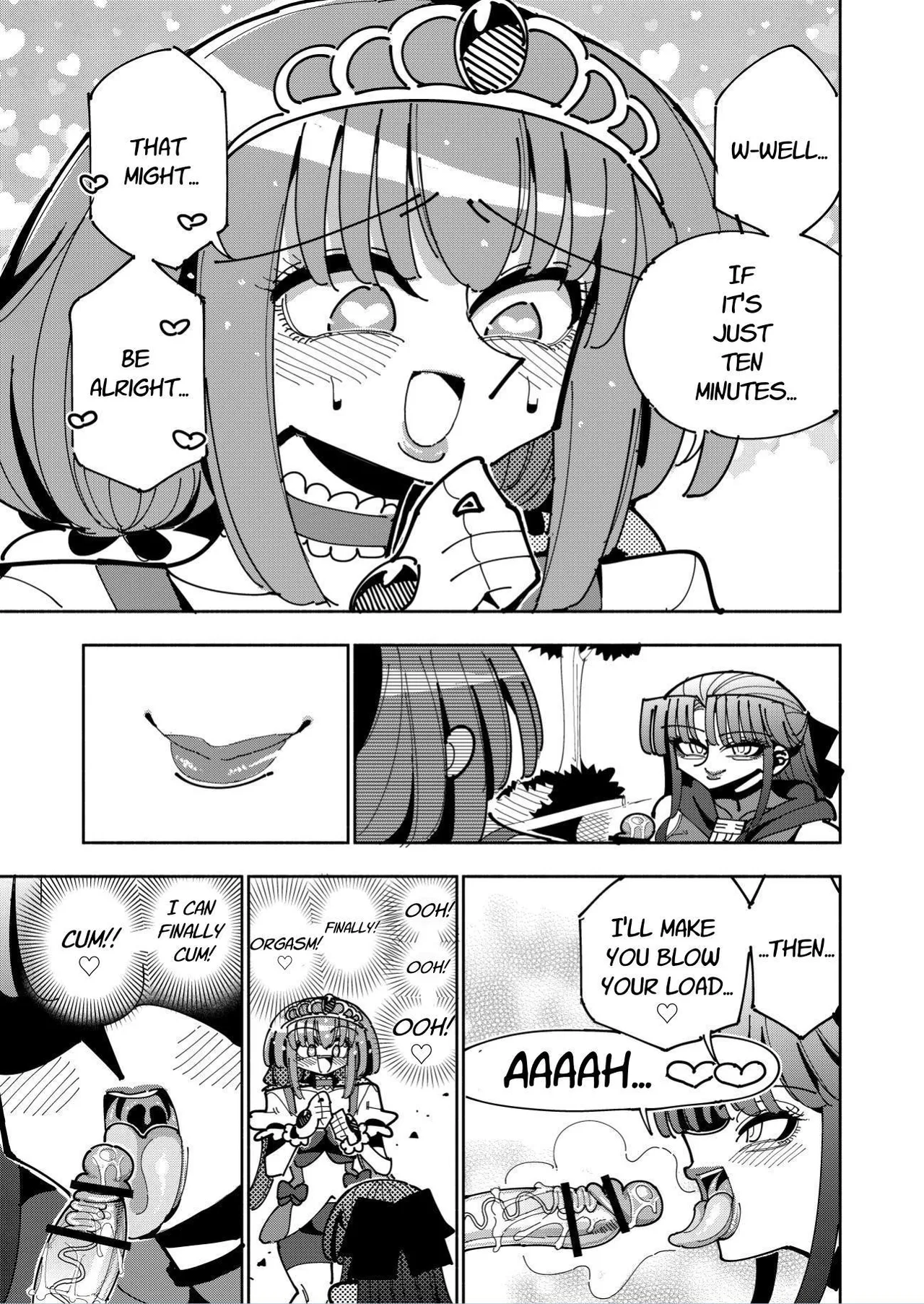 Futanari Mahou Shoujo VS Aku no Onna Kanbu no Yuuwaku | Futanari Magical Girl vs Seduction of an Evil Female Executive page 35 original parody - stockings blowjob hentai manga - read online free