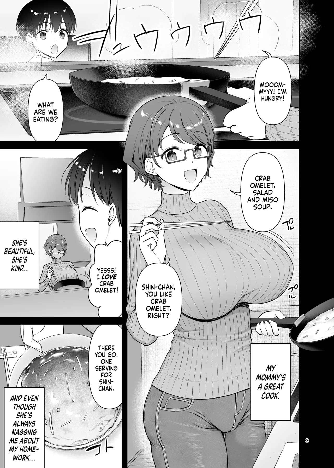 Page 3 of [Akapenguin (Asahina Hikage)] Boku no Mama wa Otouto no Mae de dake Dosukebe ni Naru | My Mom Turns Into a Slut for My Little Brother, and Him Alone [English] [Sloppy Seconds] [Decensored] [Digital]