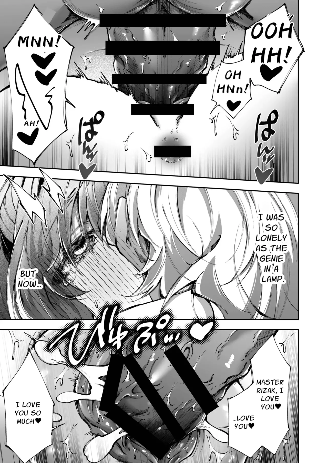 [DARKMOON (Ishimochi, Sumeragi Yui)] Mahou no Lamp ~Nannari to Gomeirei o Douzo~ | The Magic Lamp ~your wish is my command~ [English] [Signe] page 38 original parody - kissing big breasts hentai manga - read online free