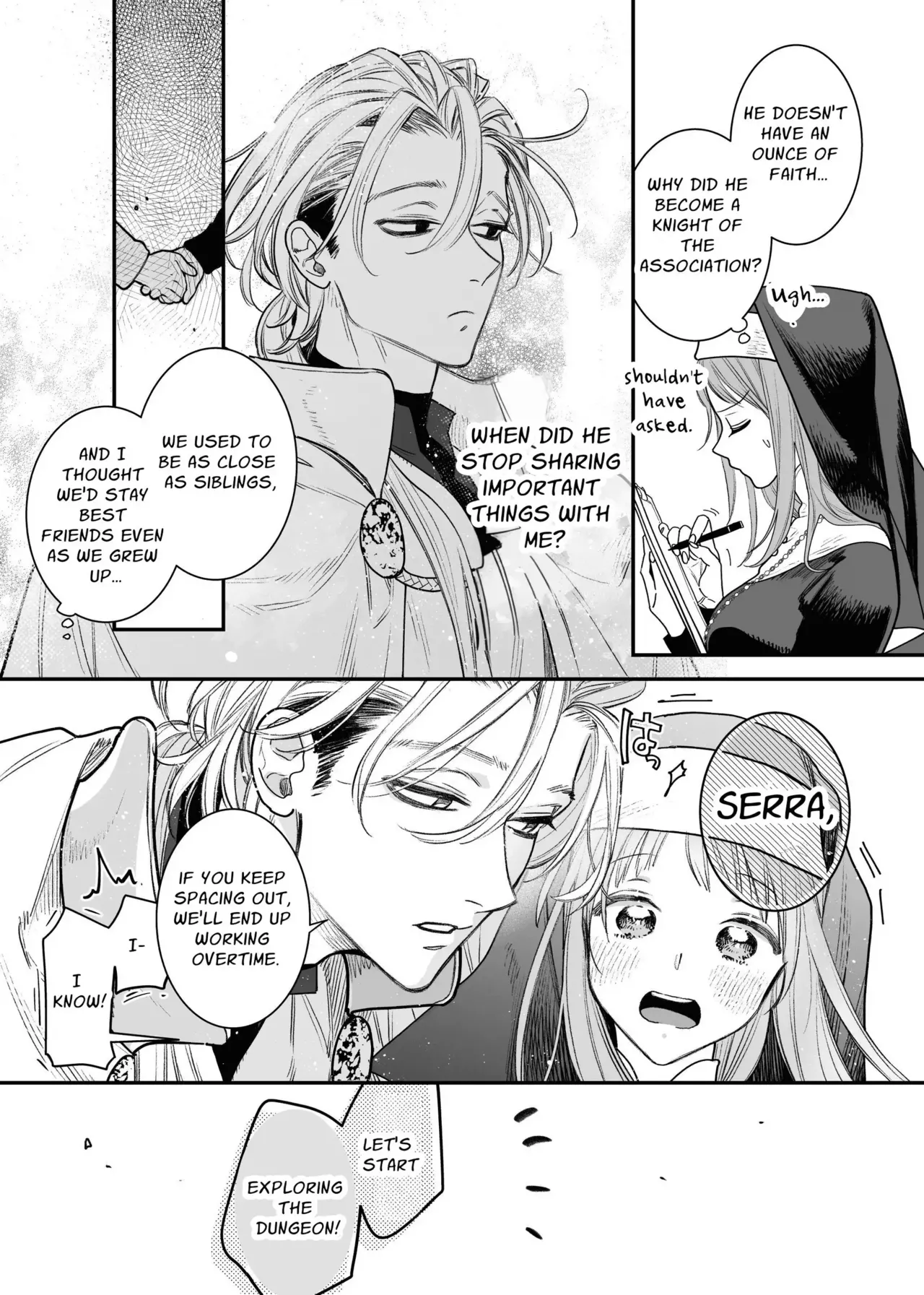 Tada no Osananajimi no Hazudatta Kiyoshi Kishi ga Danjon no Misshitsu de Sekinen no Shūchaku o Kokuhaku Shitekita!?｜The Holy Knight Who Was Supposed To Be My Friend Confesses His Obsession For Me In A Dungeon Room page 16 original parody - sole female sole male hentai manga - read online free