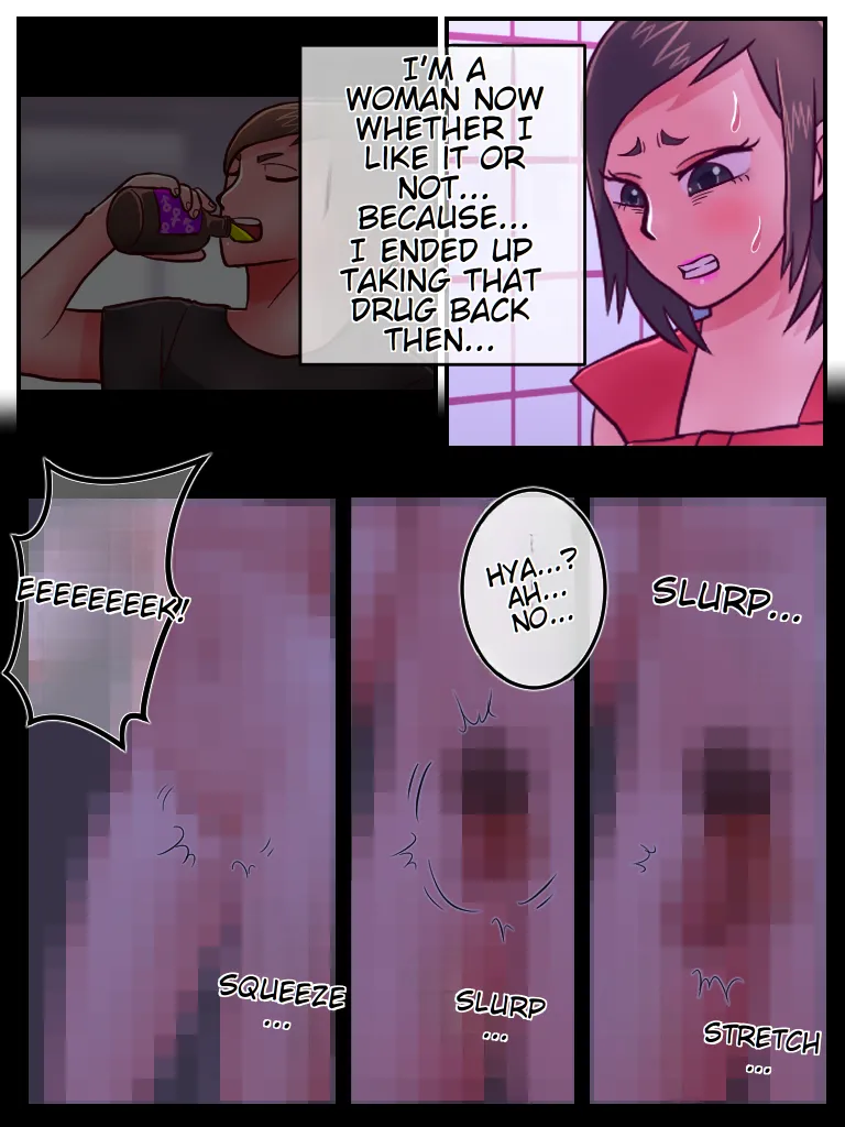 The Half-Life of a Man Who Became a Woman in Junior High page 15 original parody - full color mosaic censorship hentai manga - read online free