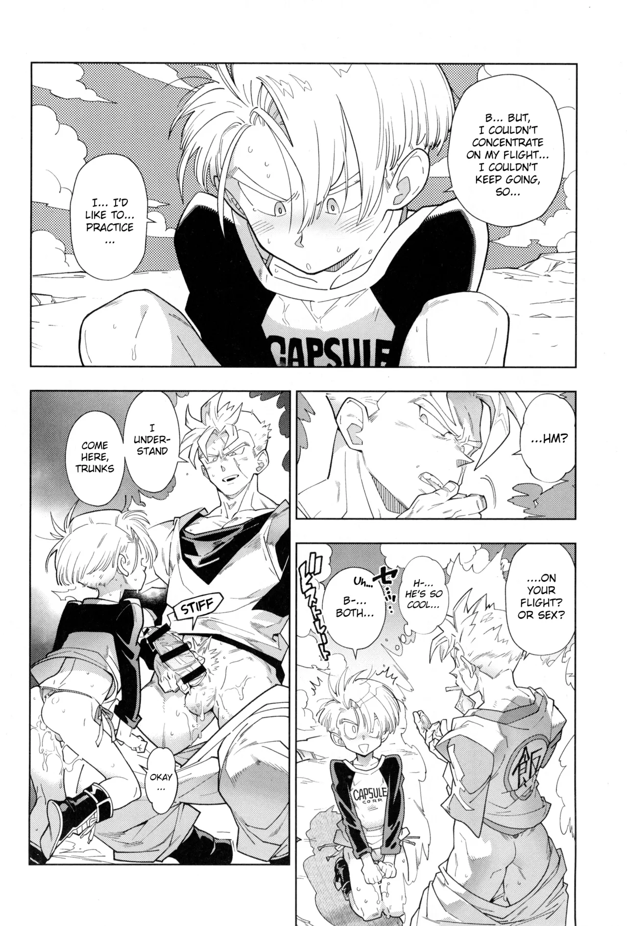 Nee Gohan-san Micro Bikini Suki desu ka? | Hey Gohan, Do You Like Microbikinis? page 22 featuring trunks briefs dragon ball z parody - bikini blowjob hentai manga - read online free