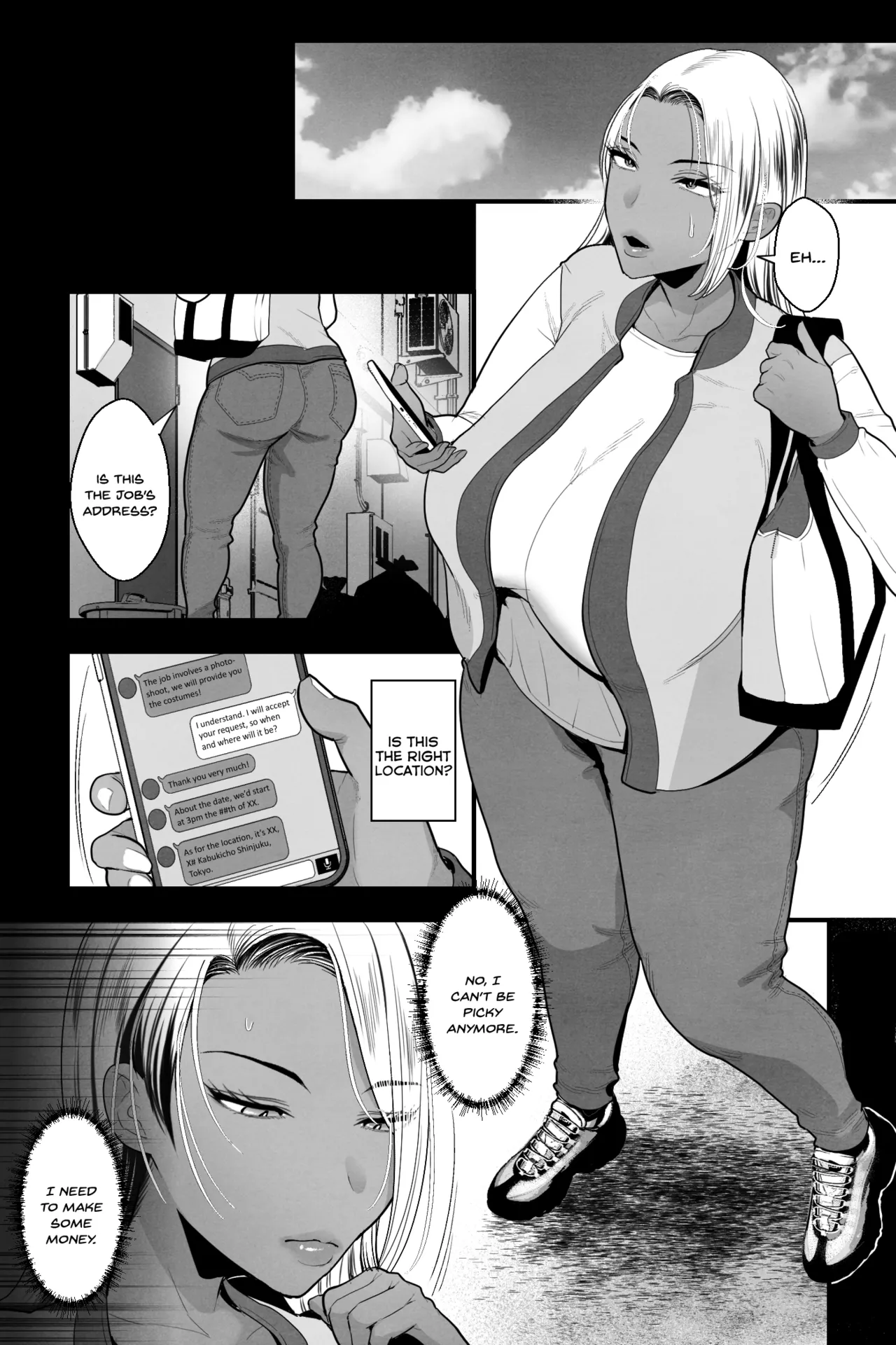 Page 2 of [Ginshio Honpo (Ginen)] Kinpatsu Kuro Gal no Hahaoya ga, Yami Beit de Damasarete Musuko to AV Satsuei [English] [SDTLs]