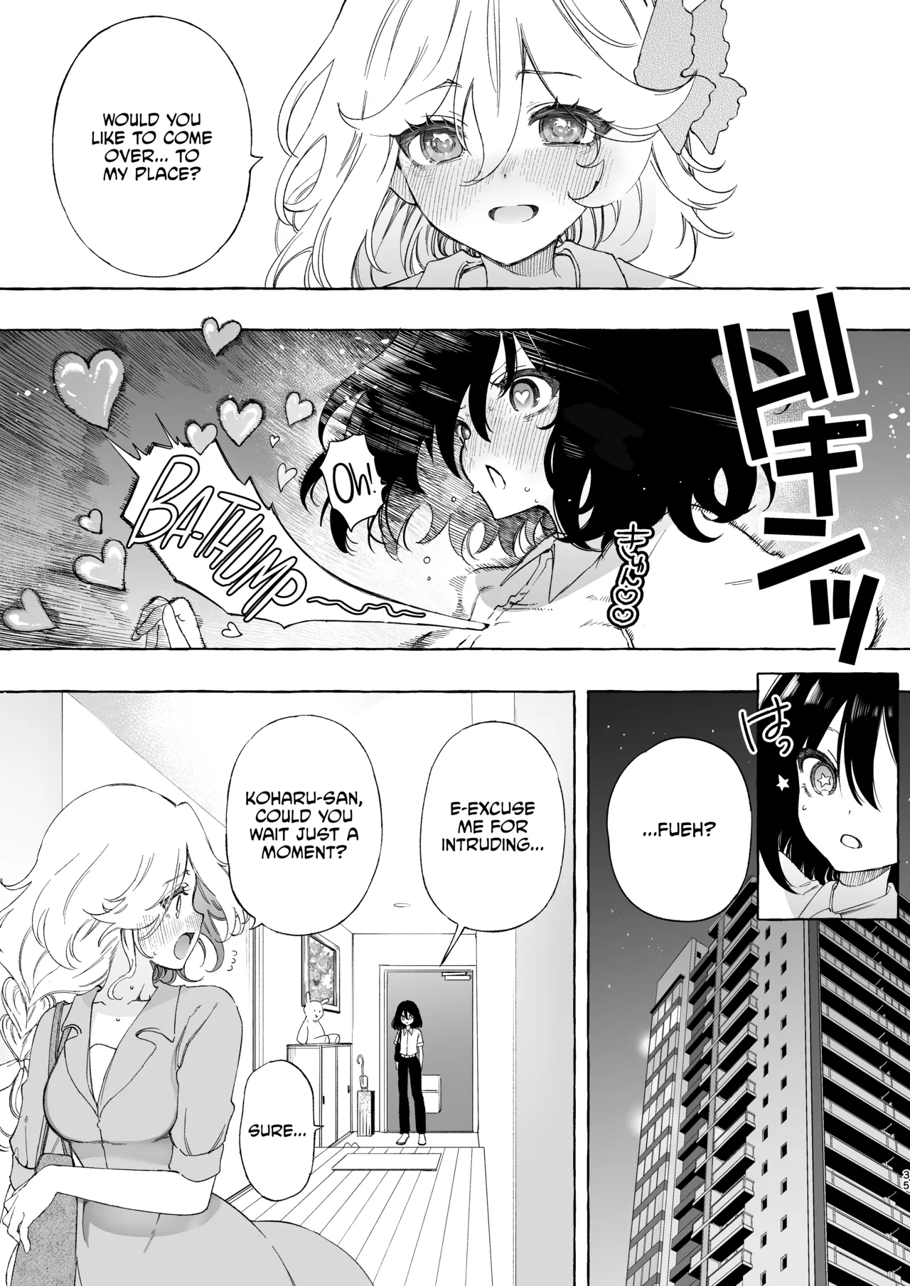 Mimi de Koishita Douryou page 35 original parody - yuri kissing hentai manga - read online free