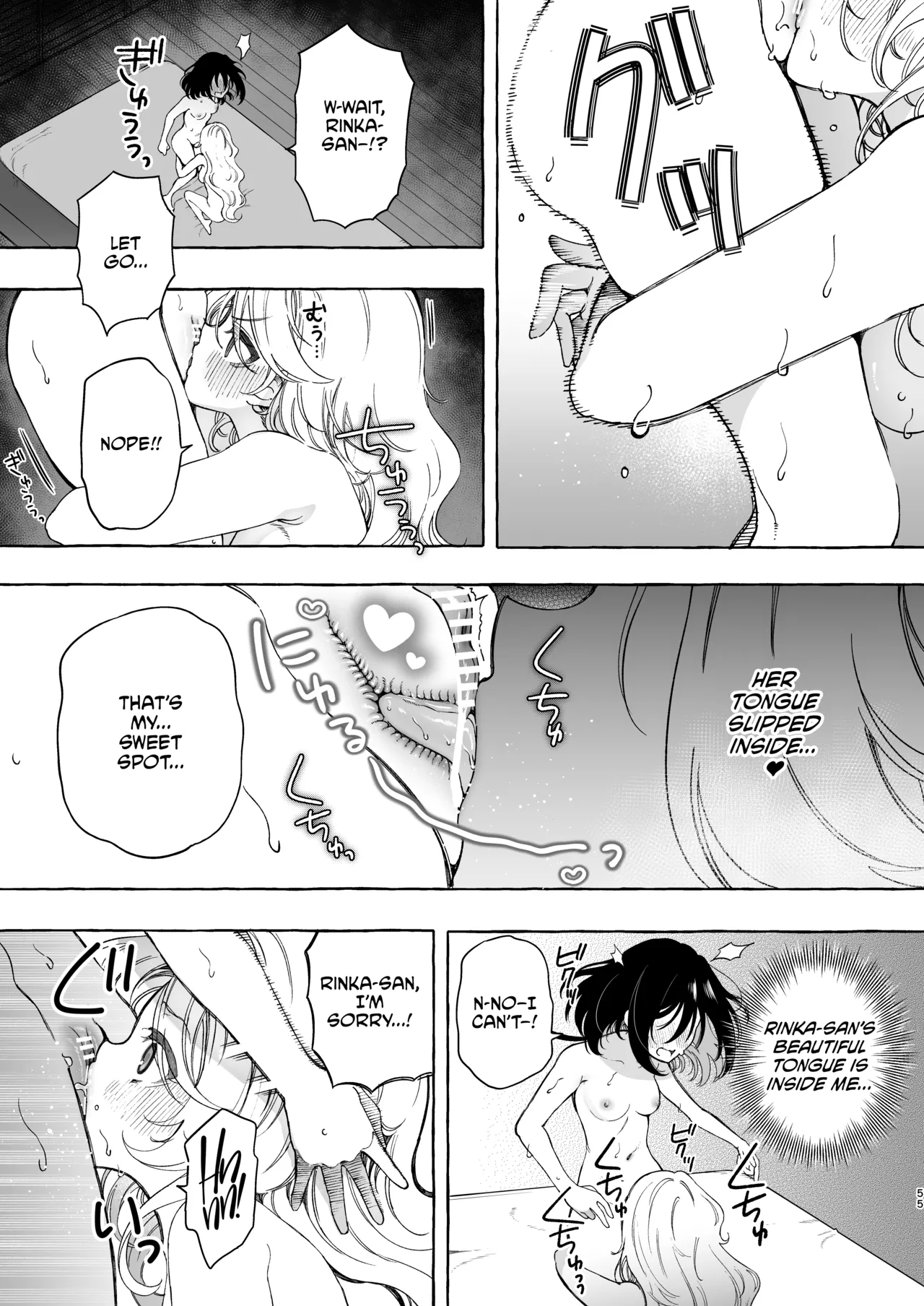 Mimi de Koishita Douryou page 55 original parody - yuri kissing hentai manga - read online free