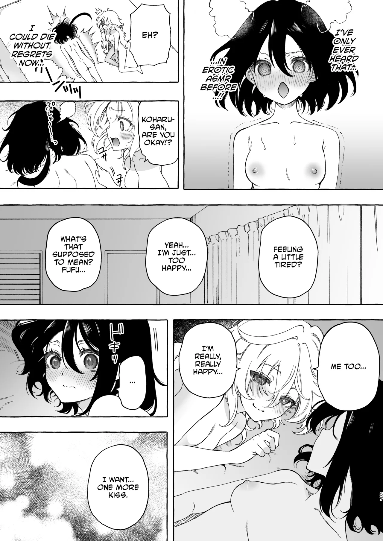 Mimi de Koishita Douryou page 57 original parody - yuri kissing hentai manga - read online free