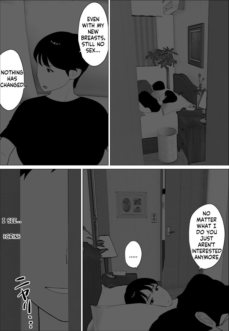 Danna to no Resu Kaishou no Tameni Toukyou Shita noni | Enlarged breasts to entice husband and yet... page 16 original parody - sole female mosaic censorship hentai manga - read online free