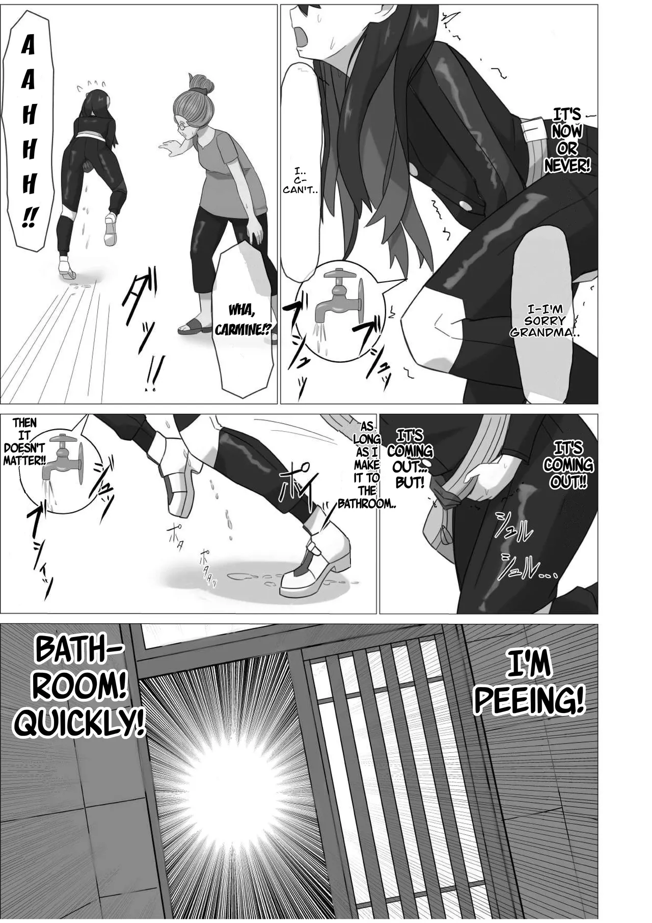 A sound of rushing liquid echoes throughout Kitakami page 11 featuring kieran pokemon parody - urination beauty mark hentai manga - read online free