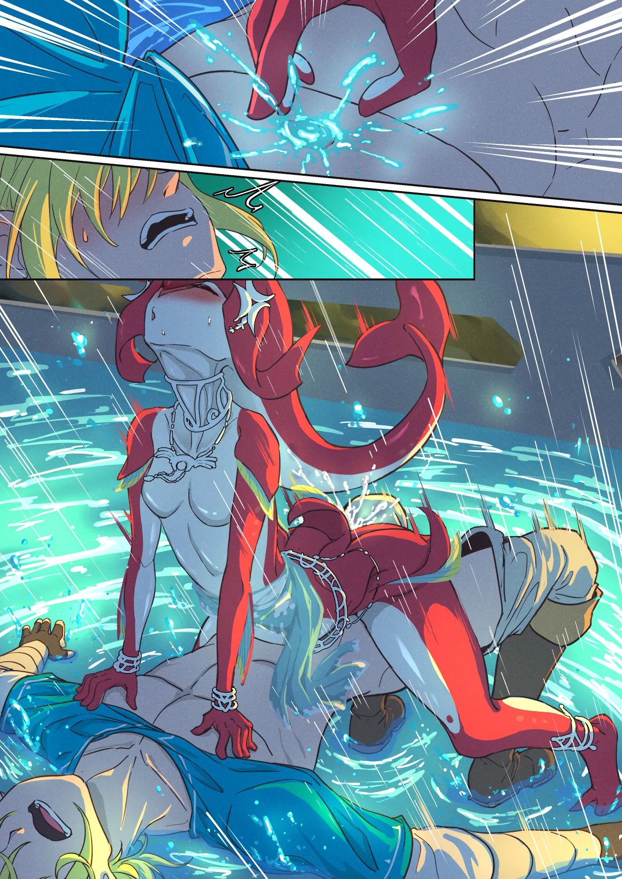 The Legend of Zelda: Date with Mipha page 20 featuring link the legend of zelda parody - squirting handjob hentai manga - read online free