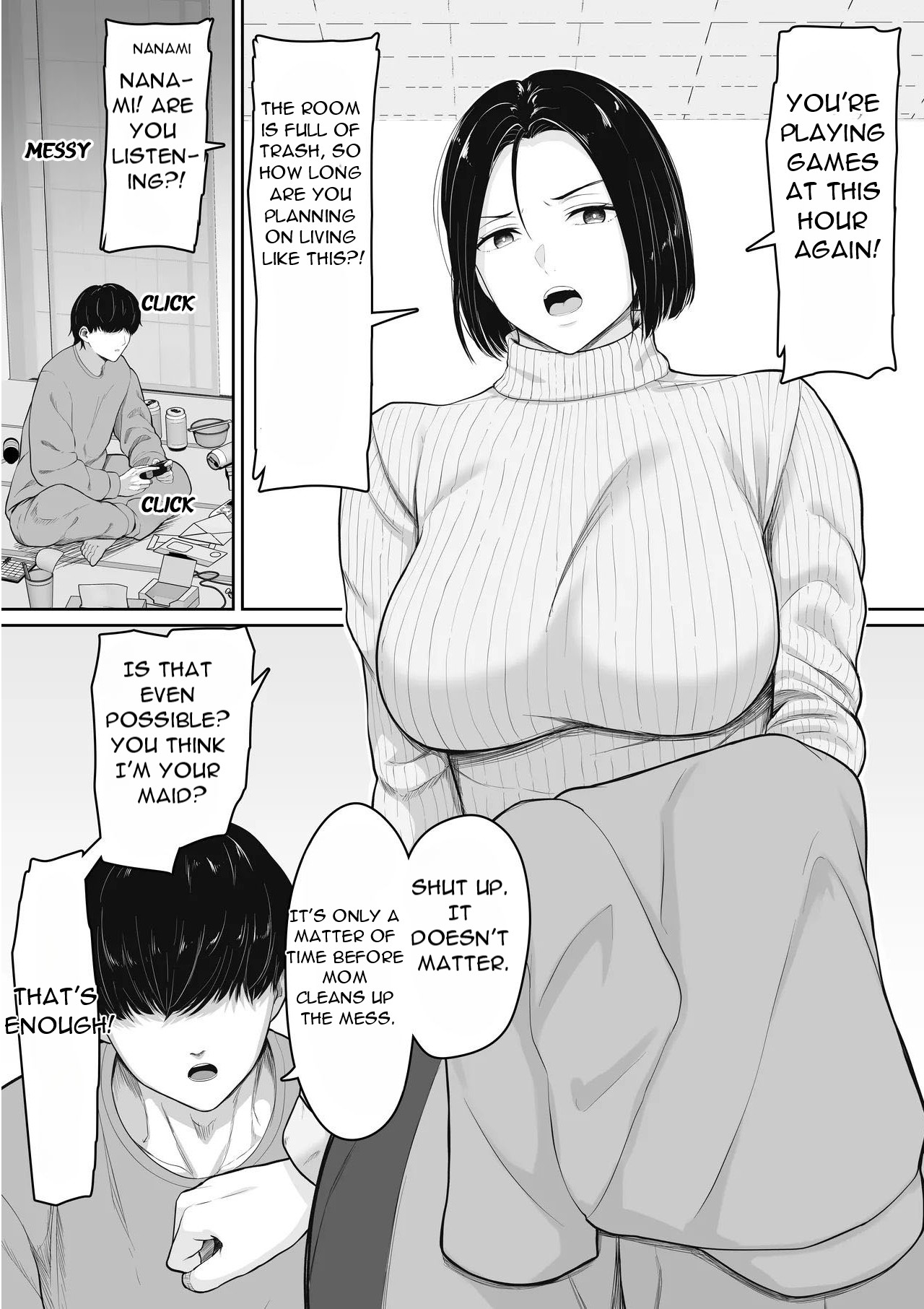[Kuruto] Kimottama Kaa-chan to Kenka Bakari no Neet no Ore ga Kaa-san ni Nakadashi shite kara Nakayoku natta Hanashi - A story about How I, A NEET Who Always Fought with My Gutsy Mother, [English][DarklordMTLs] - Page 4