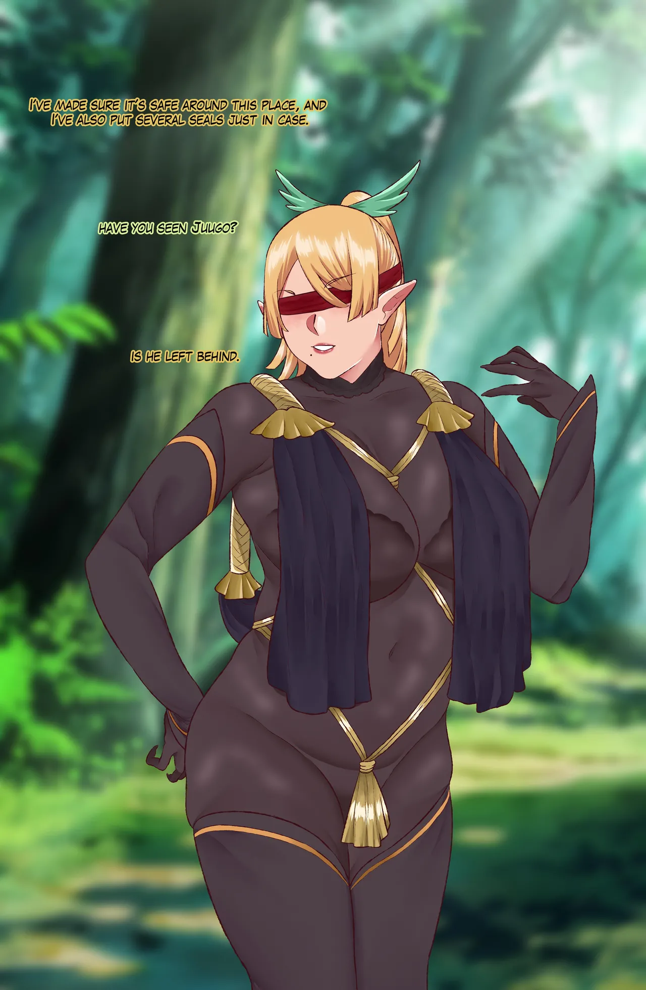 Onegai Elf Sensei page 12 original parody - beauty mark blindfold hentai manga - read online free