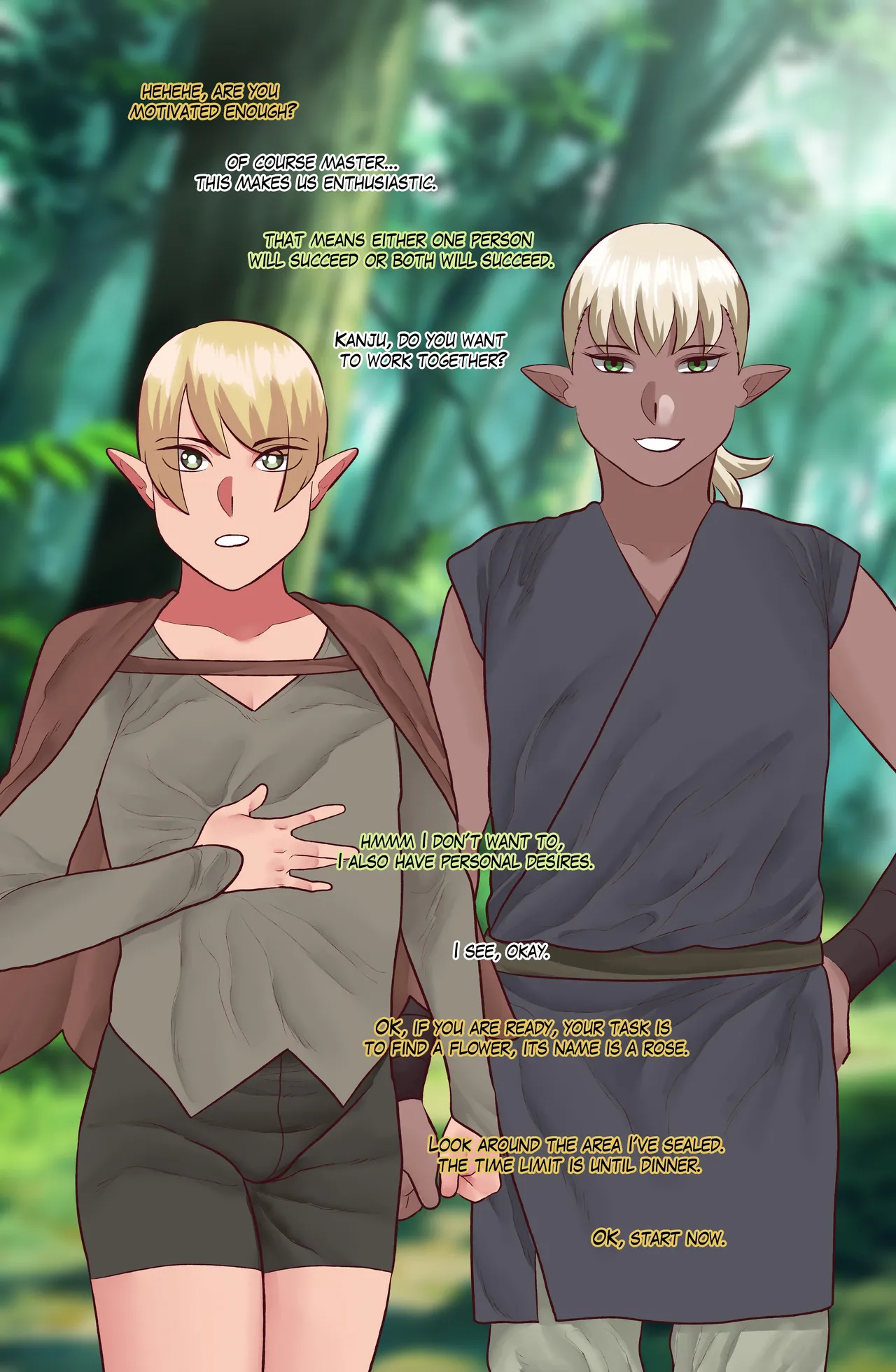 Onegai Elf Sensei page 16 original parody - beauty mark blindfold hentai manga - read online free