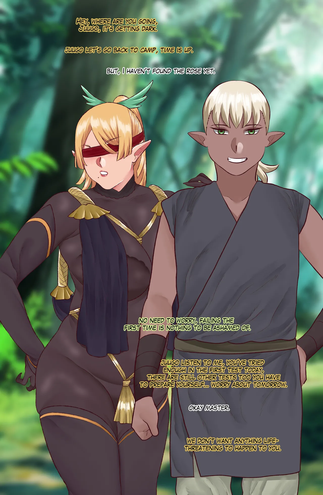 Onegai Elf Sensei page 20 original parody - beauty mark blindfold hentai manga - read online free